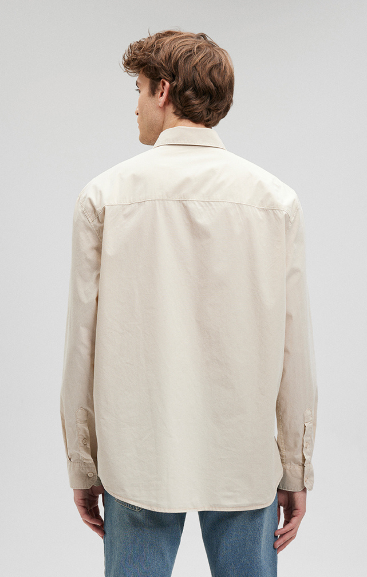 ONE POCKET BUTTON-UP SHIRT IN SILVER BIRCH - Mavi Jeans