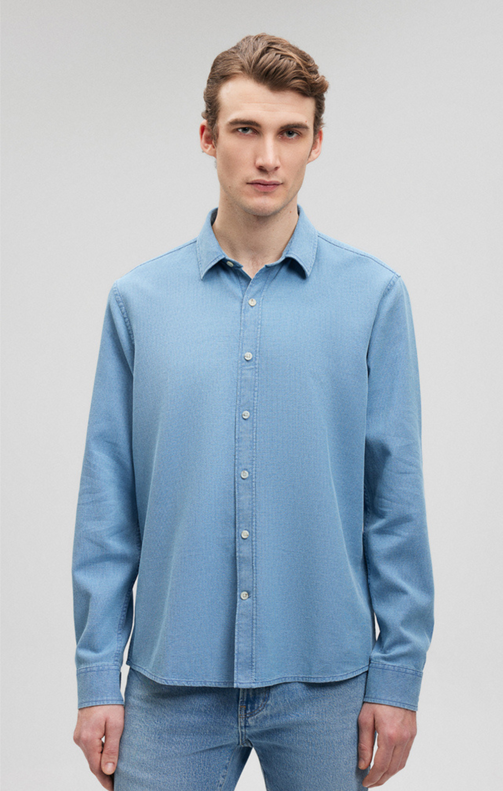 BUTTON-UP LONG SLEEVE SHIRT IN INDIGO - Mavi Jeans