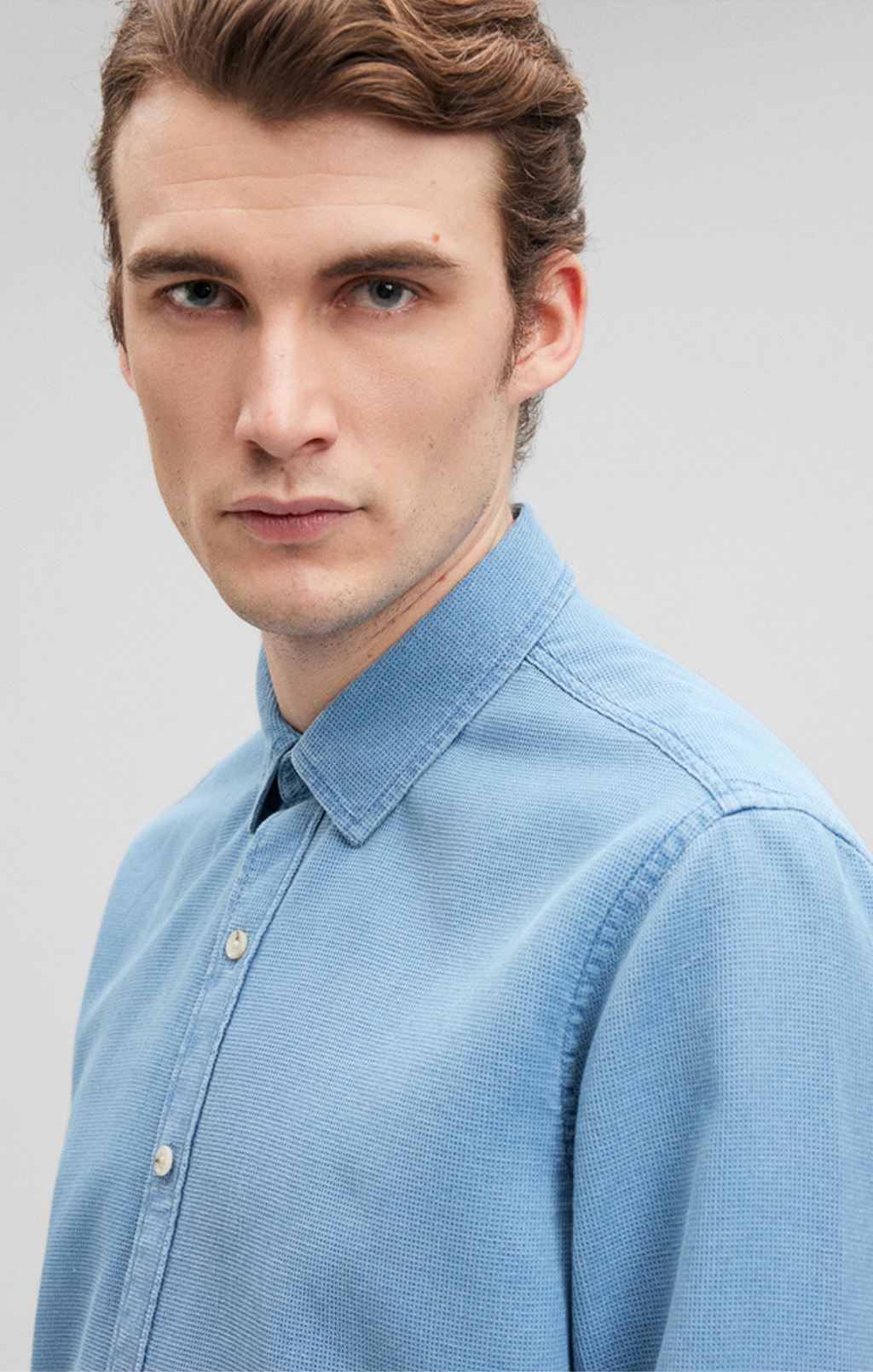 BUTTON-UP LONG SLEEVE SHIRT IN INDIGO - Mavi Jeans
