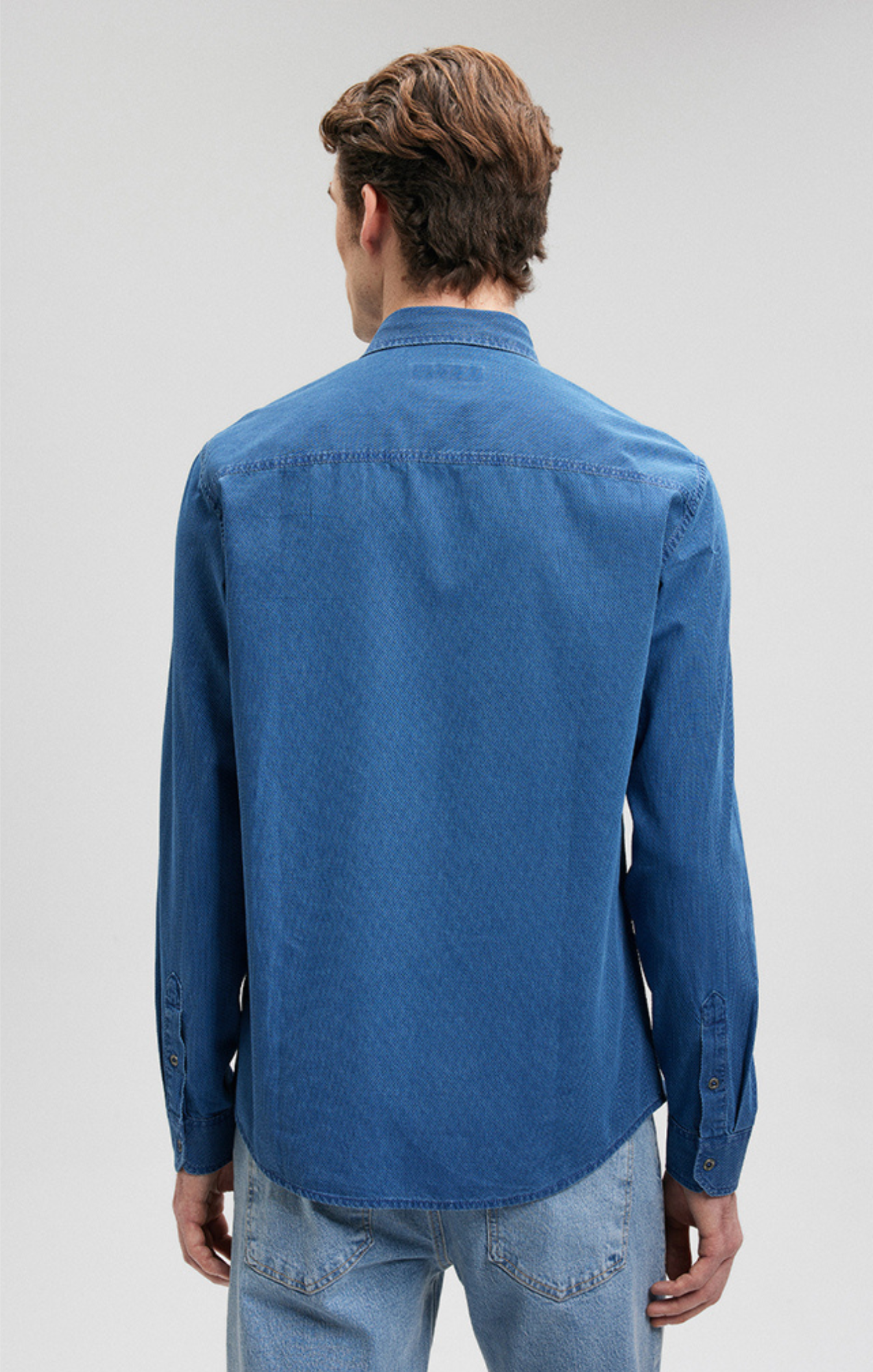 Mavi Men's Button Up-Long Sleeve Shirt In Indigo