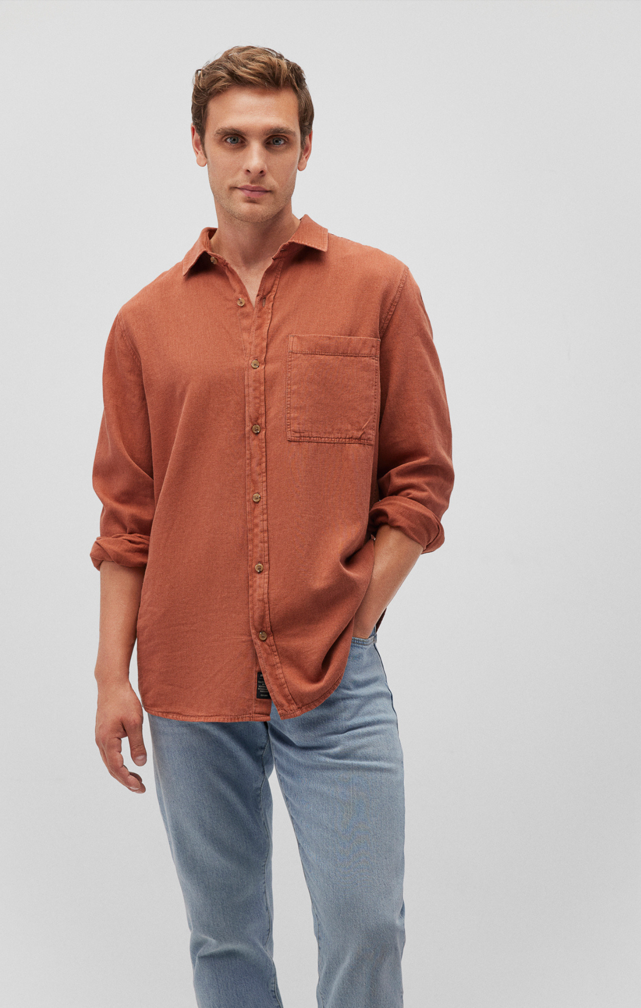 ONE POCKET BUTTON-UP SHIRT IN ARAGON - Mavi Jeans