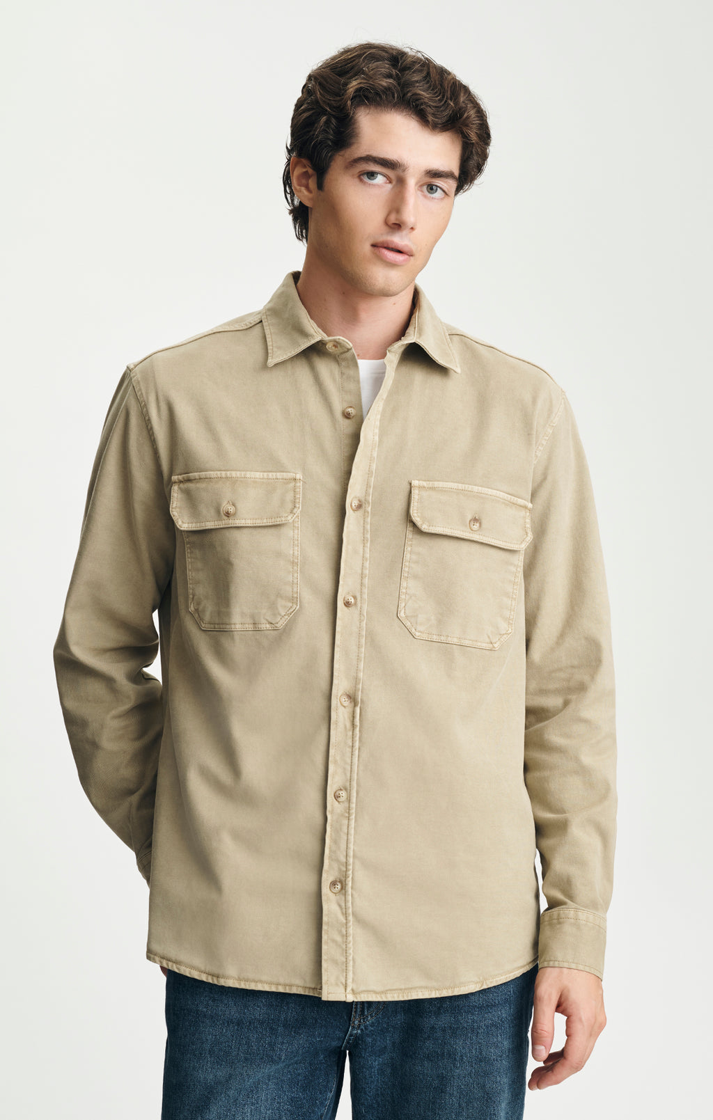 DOUBLE POCKET OVERSHIRT IN TWILL