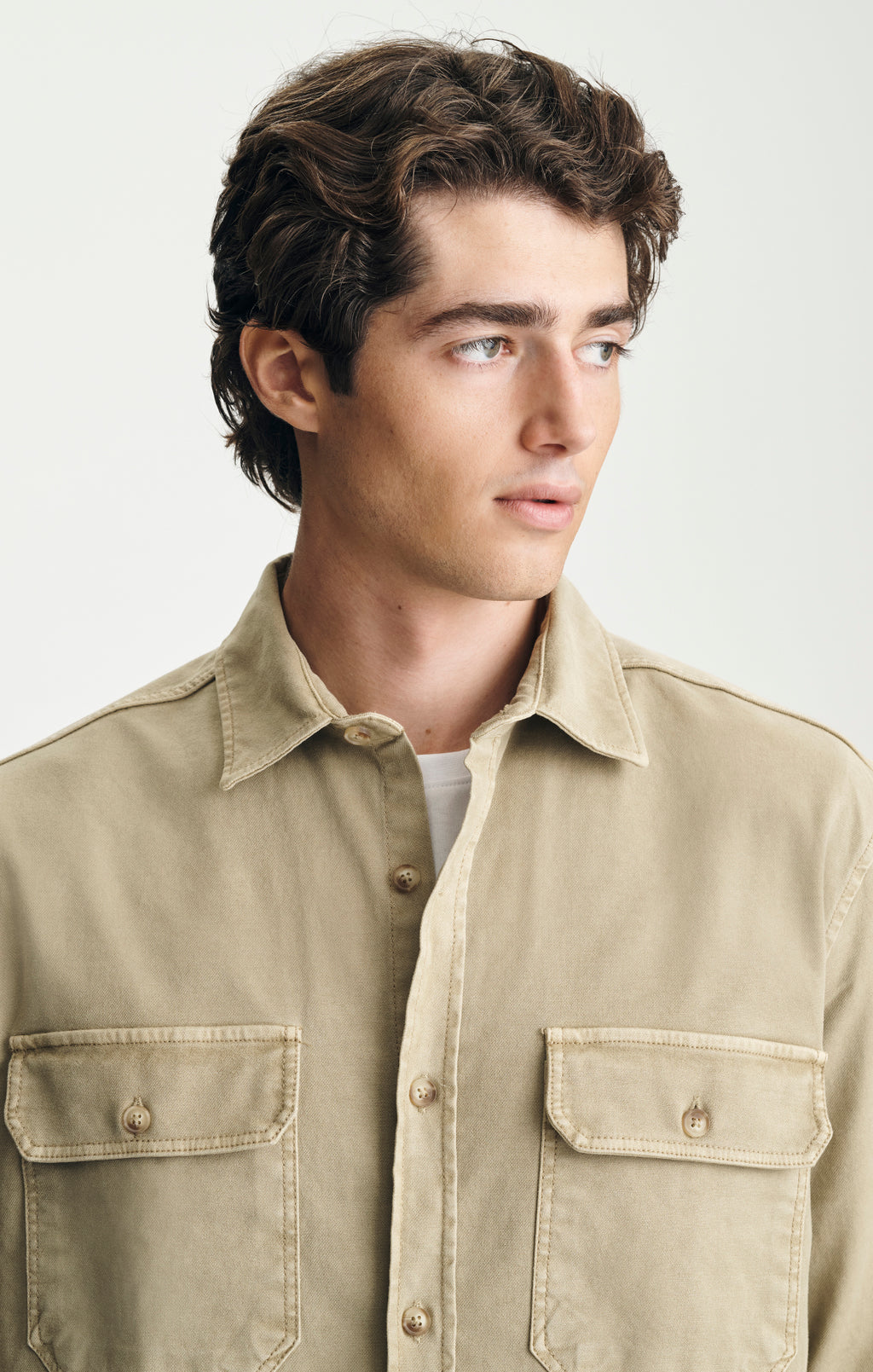 DOUBLE POCKET OVERSHIRT IN TWILL