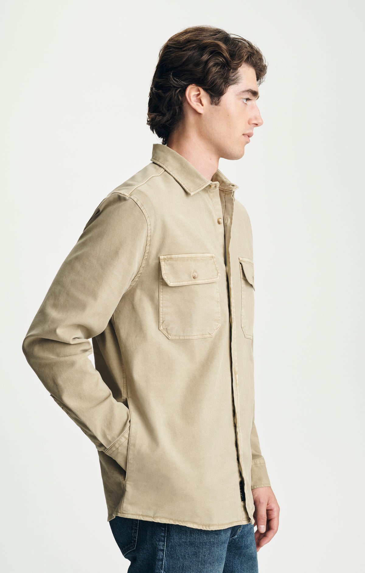 DOUBLE POCKET OVERSHIRT IN TWILL
