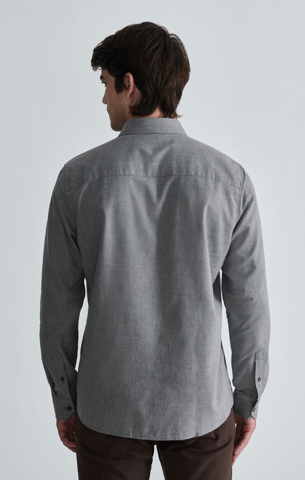 CHAMBRAY ONE POCKET BUTTON-UP SHIRT IN GREY MELANGE - Mavi Jeans