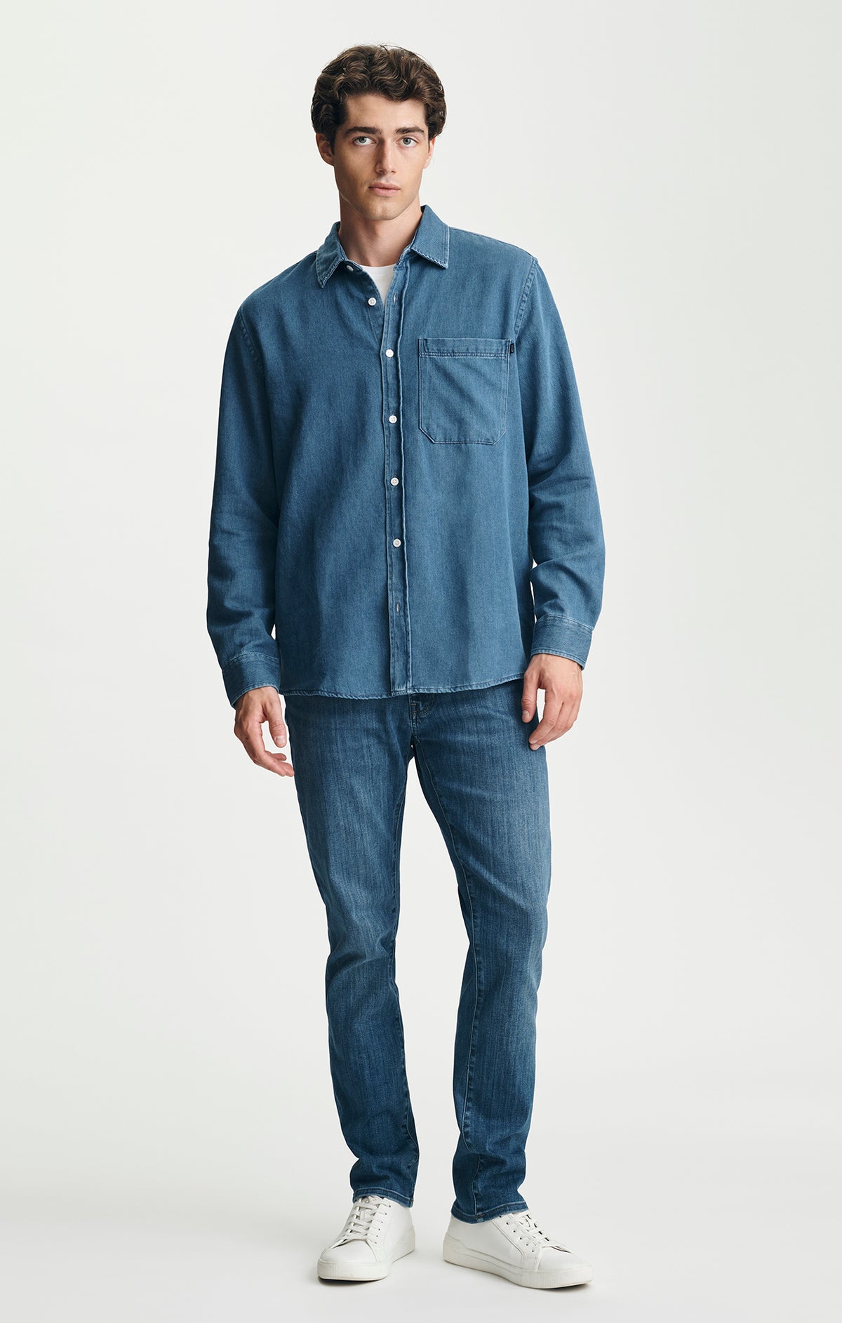 ONE POCKET BUTTON-UP SHIRT IN İNDIGO