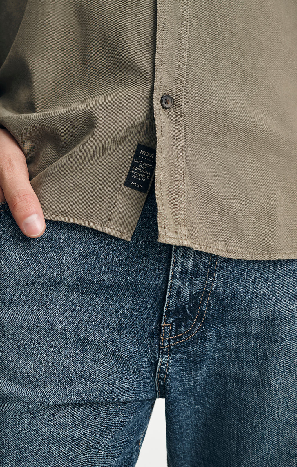 BUTTON-UP SHIRT IN BUNGEE CORD - Mavi Jeans