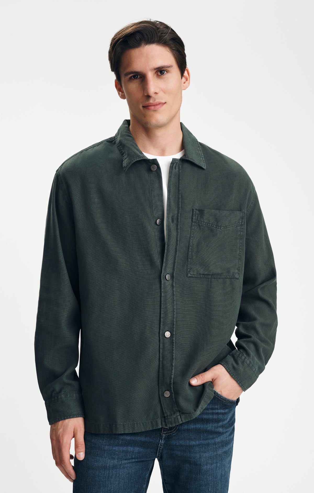 ONE POCKET BUTTON-UP SHIRT IN PINE GROVE - Mavi Jeans