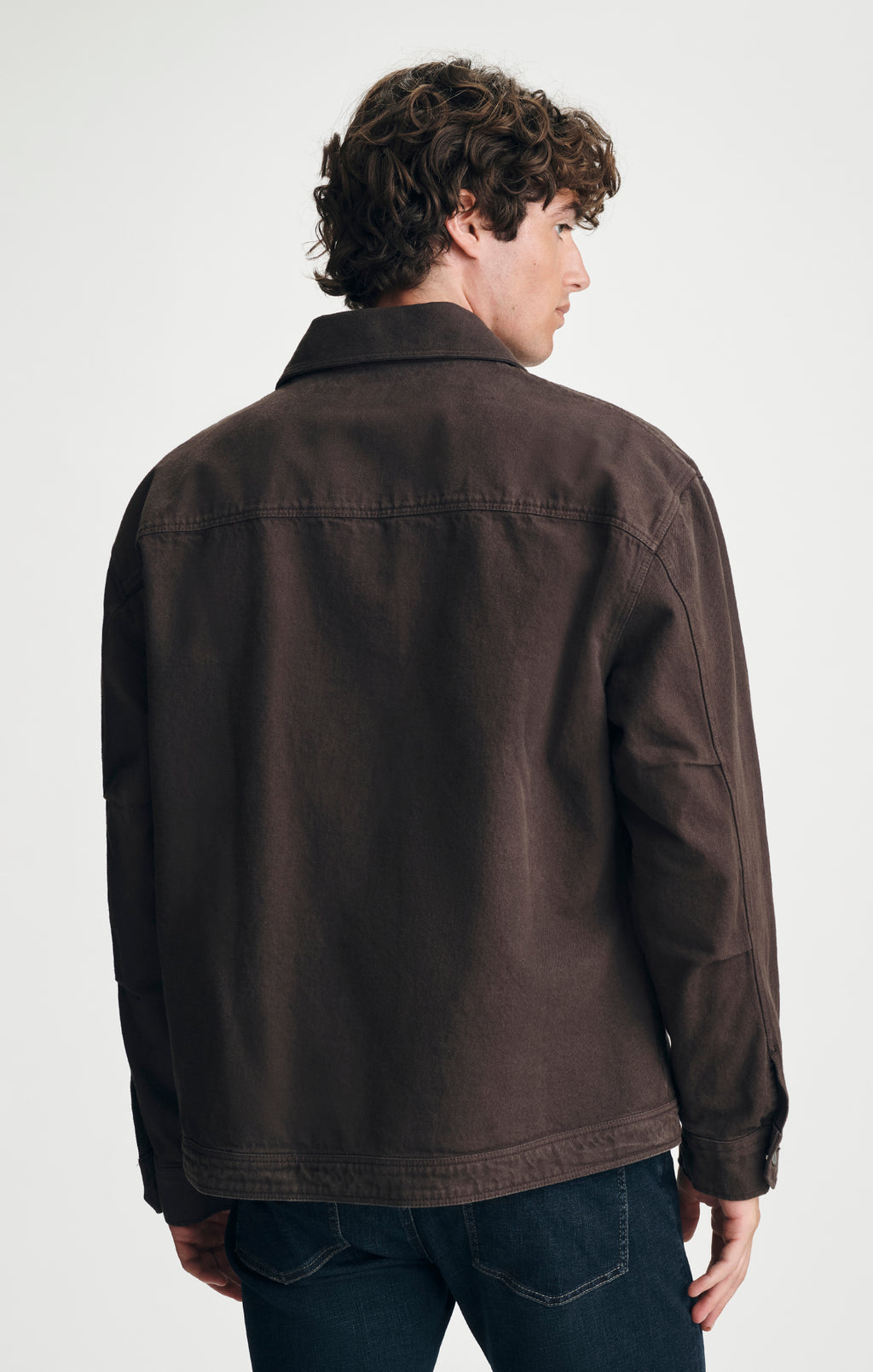 OVERSIZED ZIP DOUBLE POCKET OVERSHIRT IN AFTER DARK - Mavi Jeans