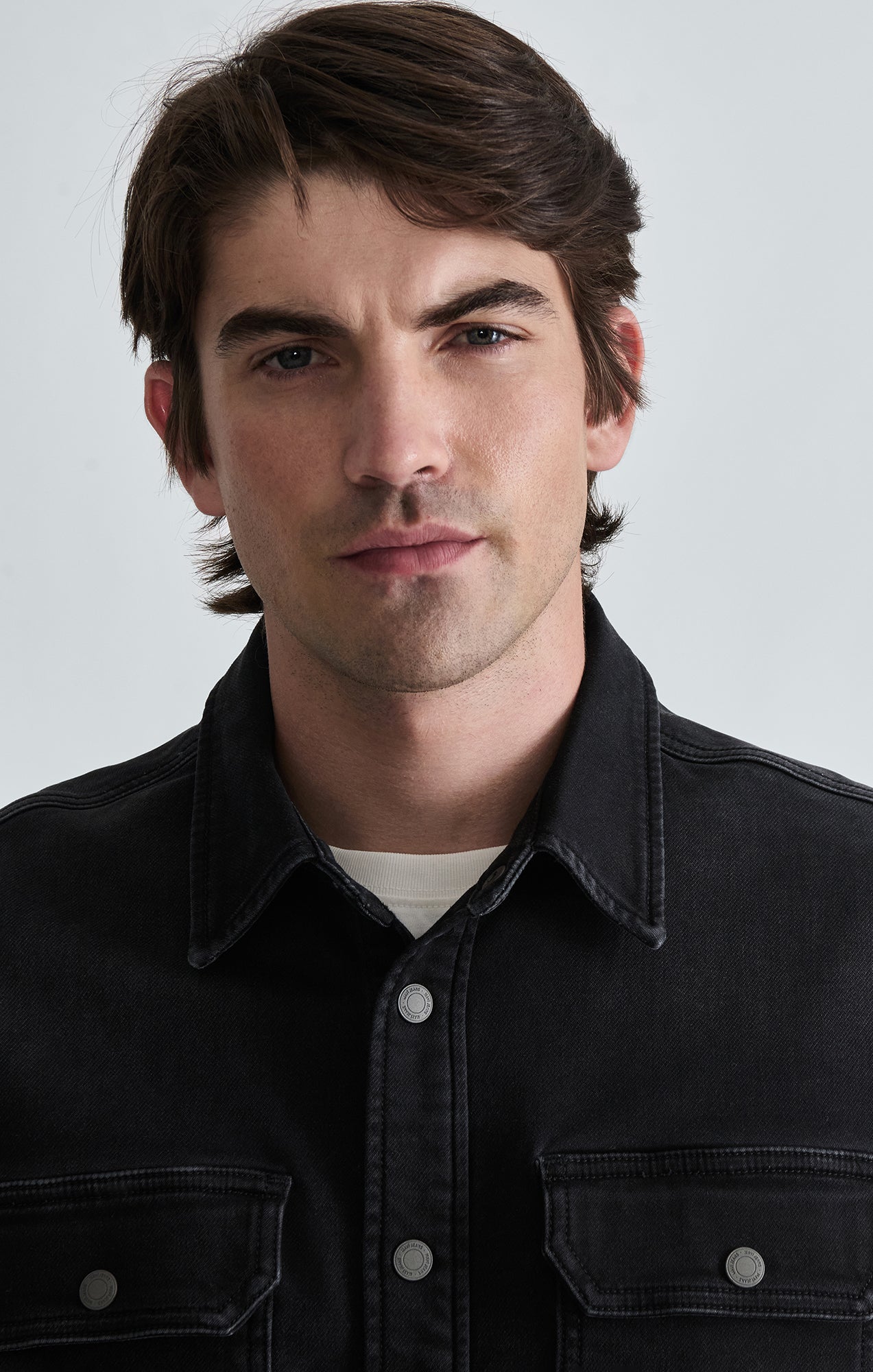 ASHER DENIM OVERSHIRT IN SMOKE EXPLORER - Mavi Jeans