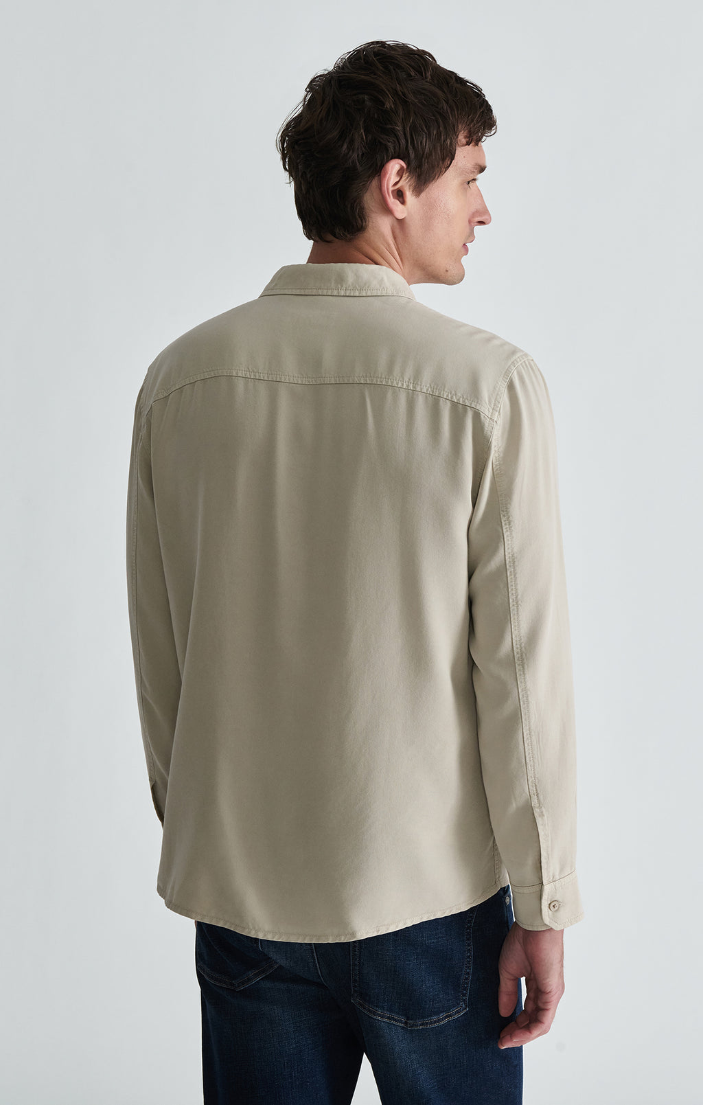 TENCEL™ BUTTON-UP SHIRT IN PELICAN - Mavi Jeans