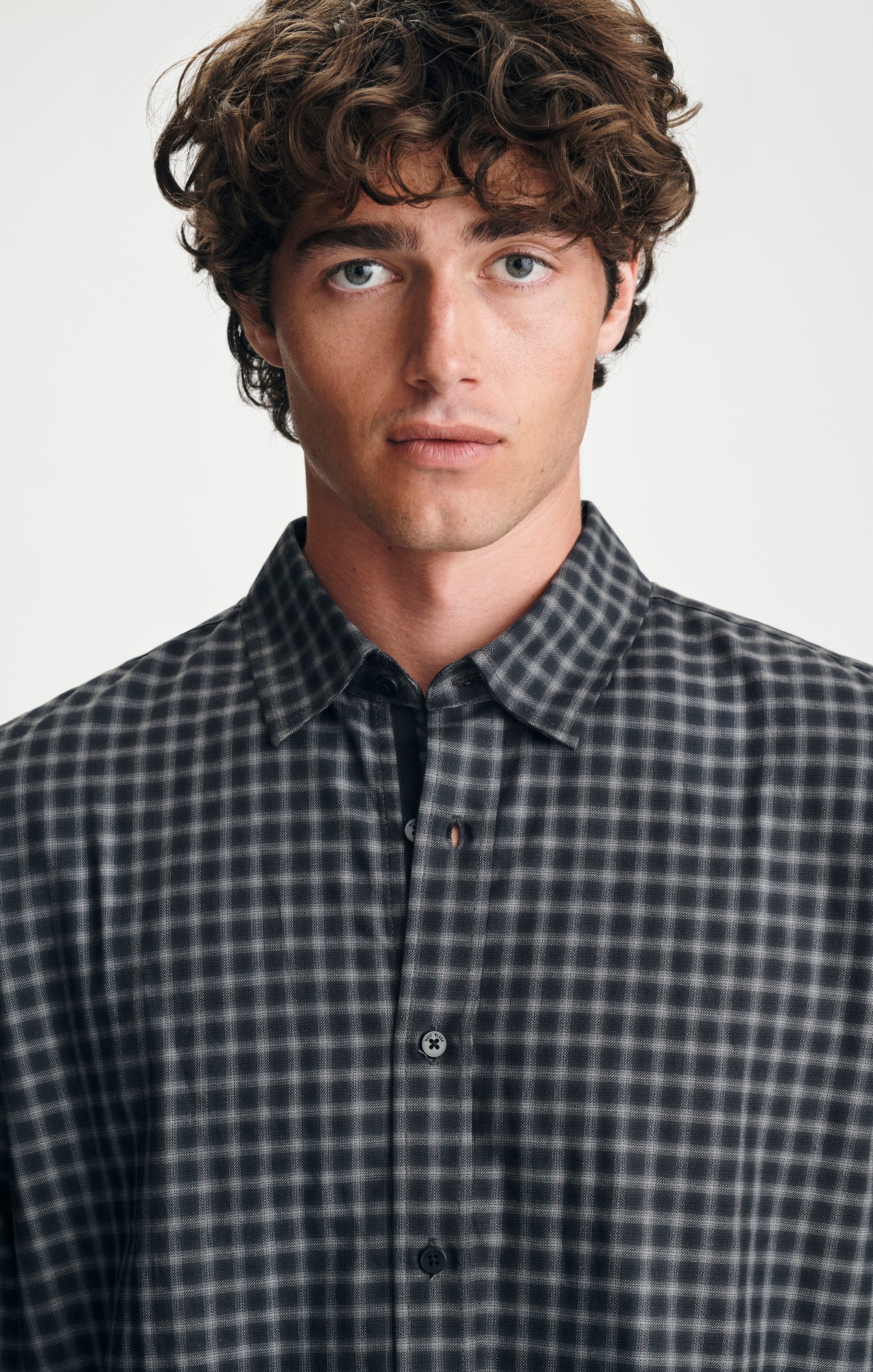 BUTTON-UP SHIRT IN BLACK CHECK - Mavi Jeans