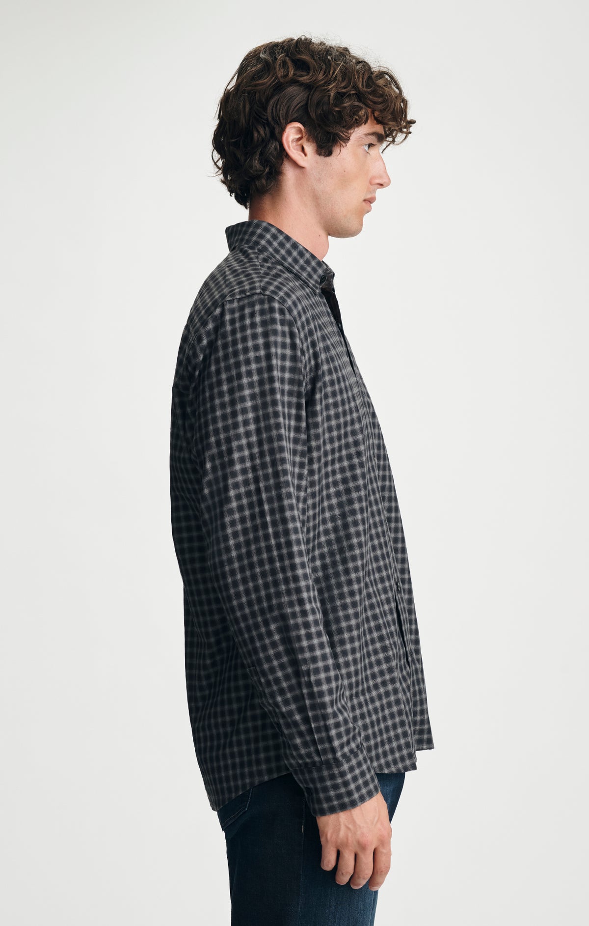 BUTTON-UP SHIRT IN BLACK CHECK - Mavi Jeans