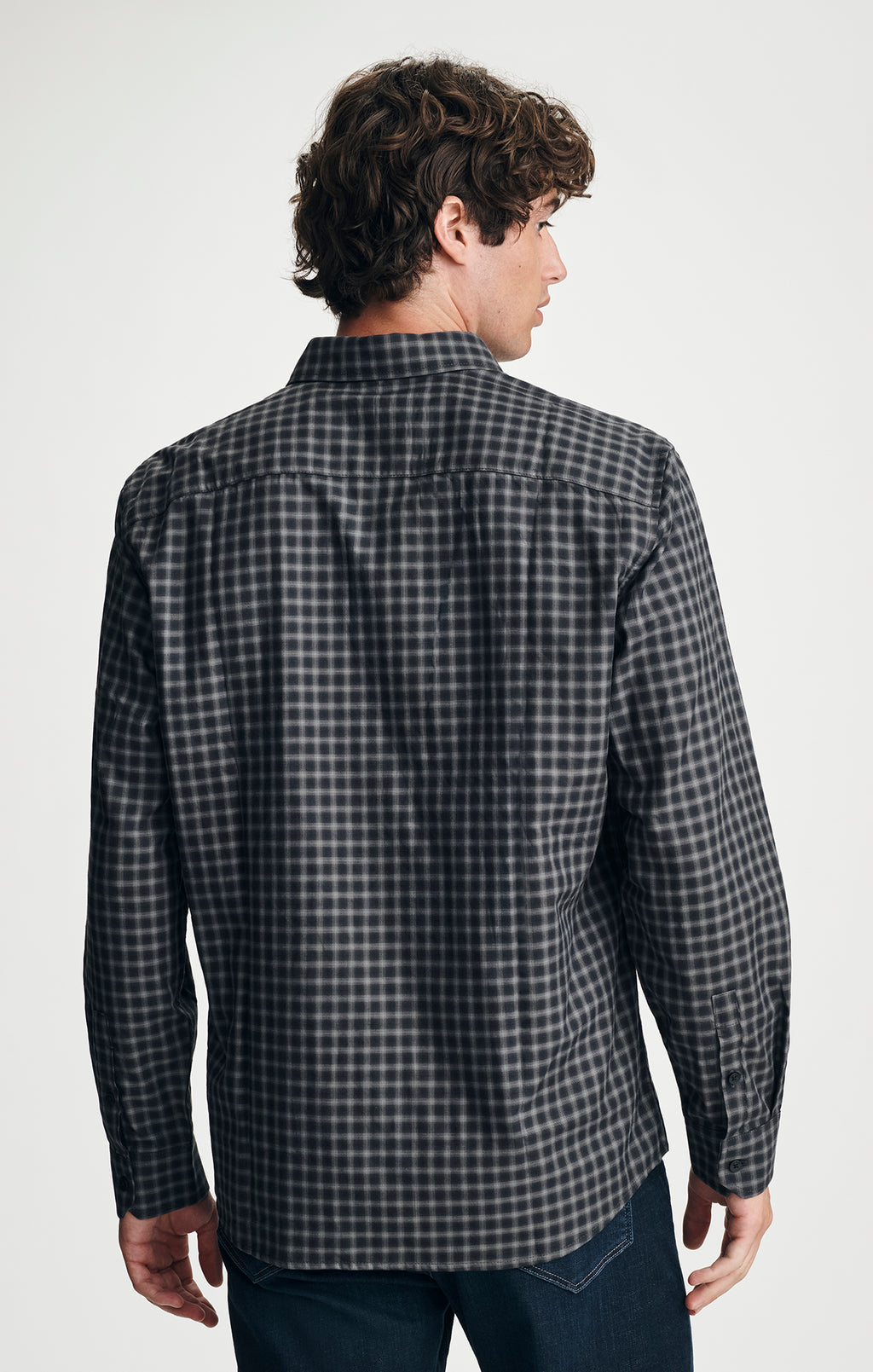 BUTTON-UP SHIRT IN BLACK CHECK - Mavi Jeans