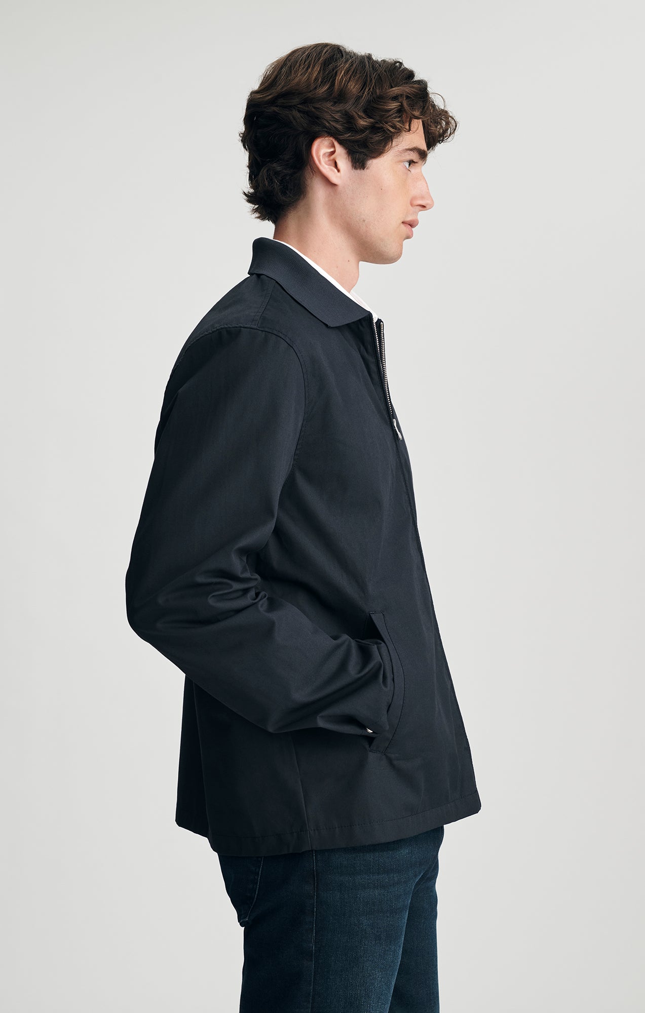 ZIP OVERSHIRT IN DARK NAVY - Mavi Jeans