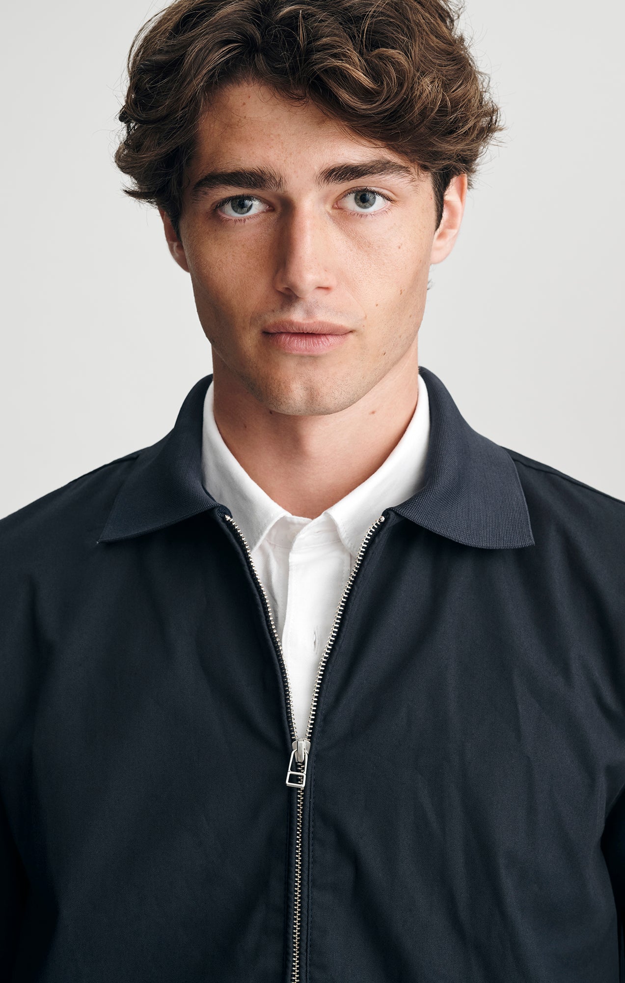 ZIP OVERSHIRT IN DARK NAVY - Mavi Jeans