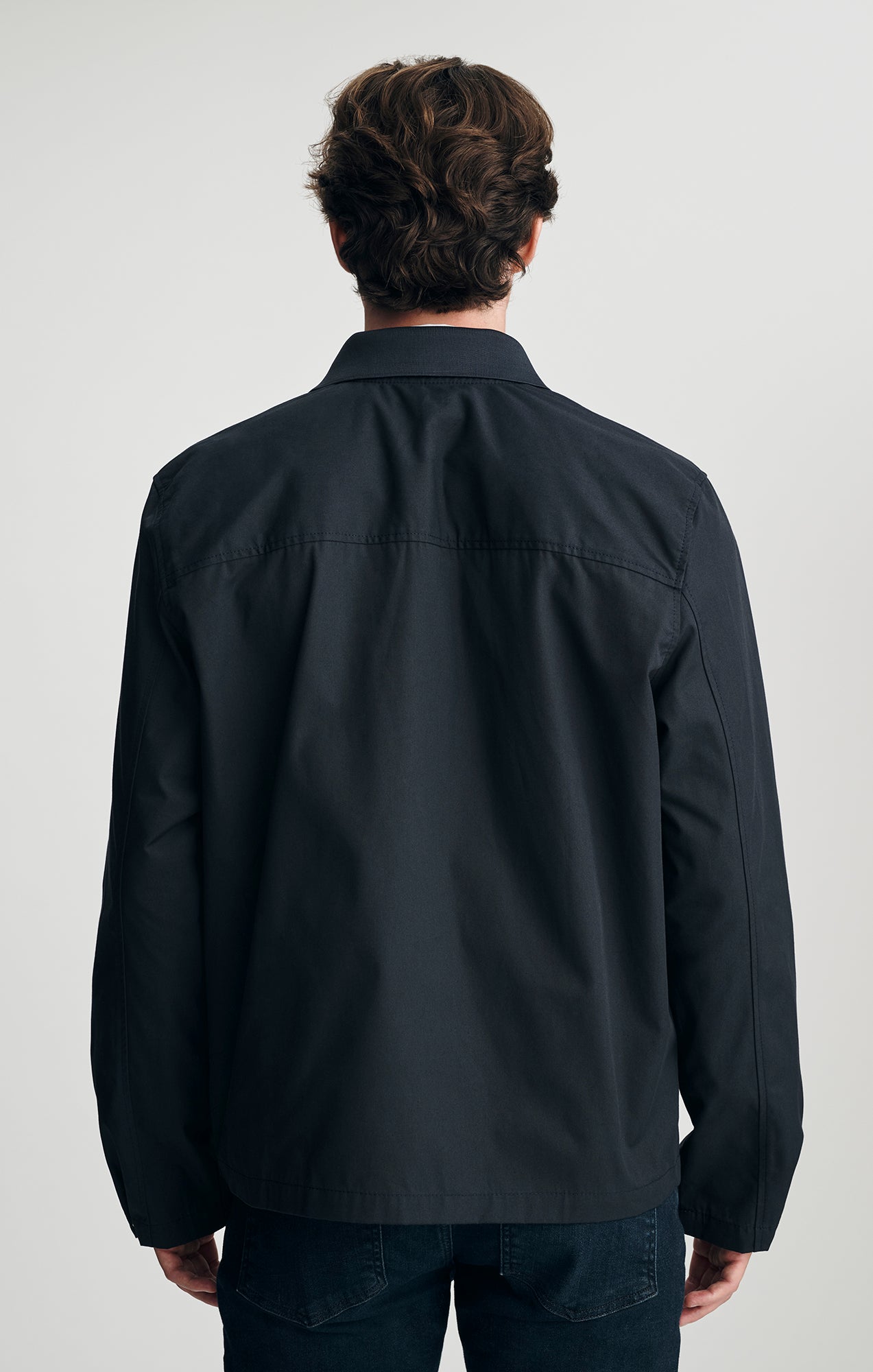 ZIP OVERSHIRT IN DARK NAVY - Mavi Jeans