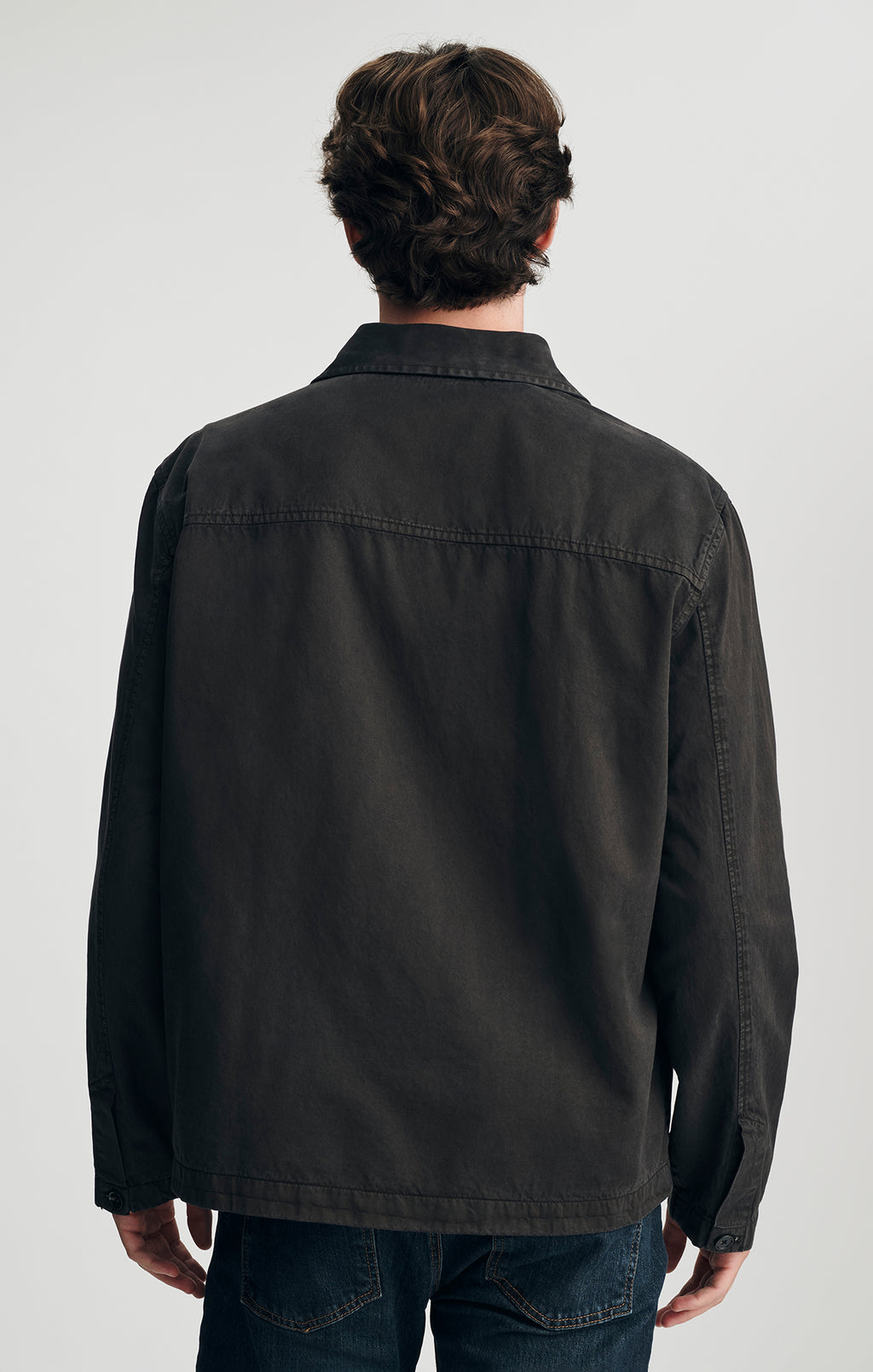 TENCEL™ CAMP COLLAR OVERSHIRT IN ESPRESSO - Mavi Jeans