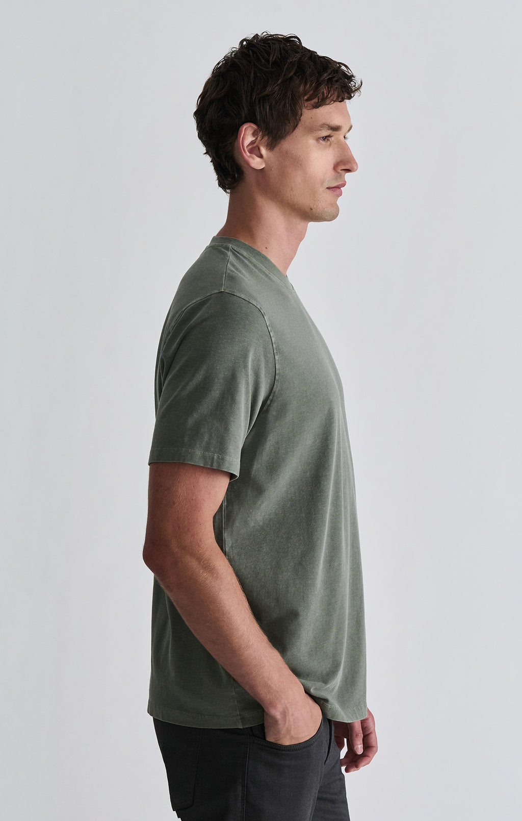 SOFT SLUB CREW NECK T-SHIRT IN BEETLE - Mavi Jeans