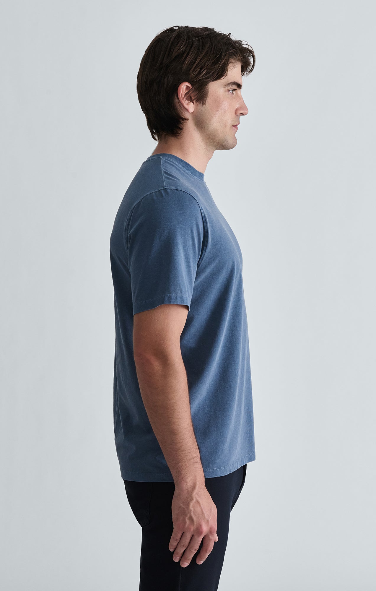 SOFT SLUB CREW NECK T-SHIRT IN VINTAGE INDIGO - Mavi Jeans