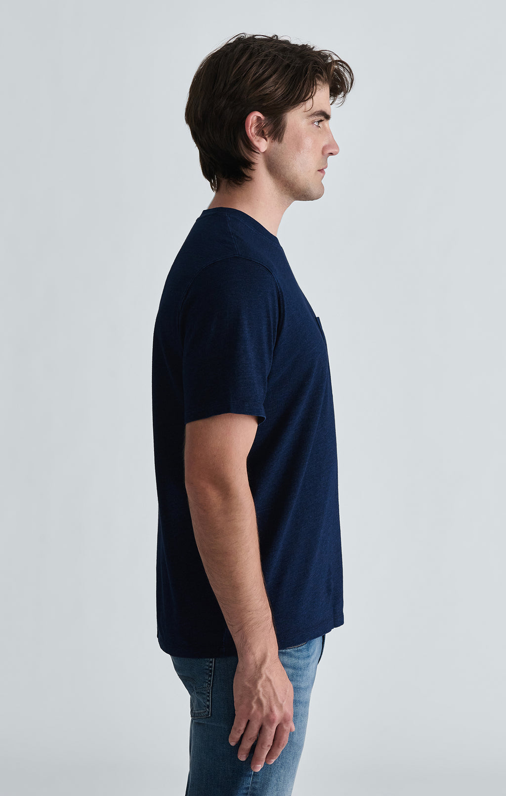 POCKET CREW NECK T-SHIRT IN DARK INDIGO - Mavi Jeans