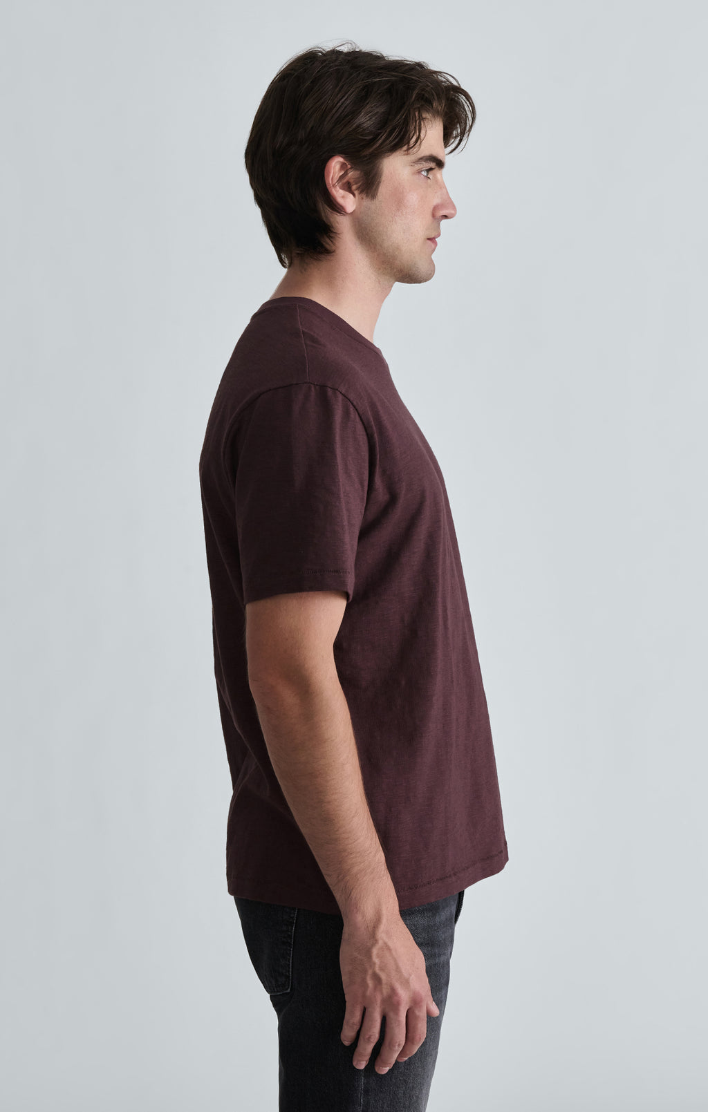 SLUB CREW NECK T-SHIRT IN FUDGE - Mavi Jeans