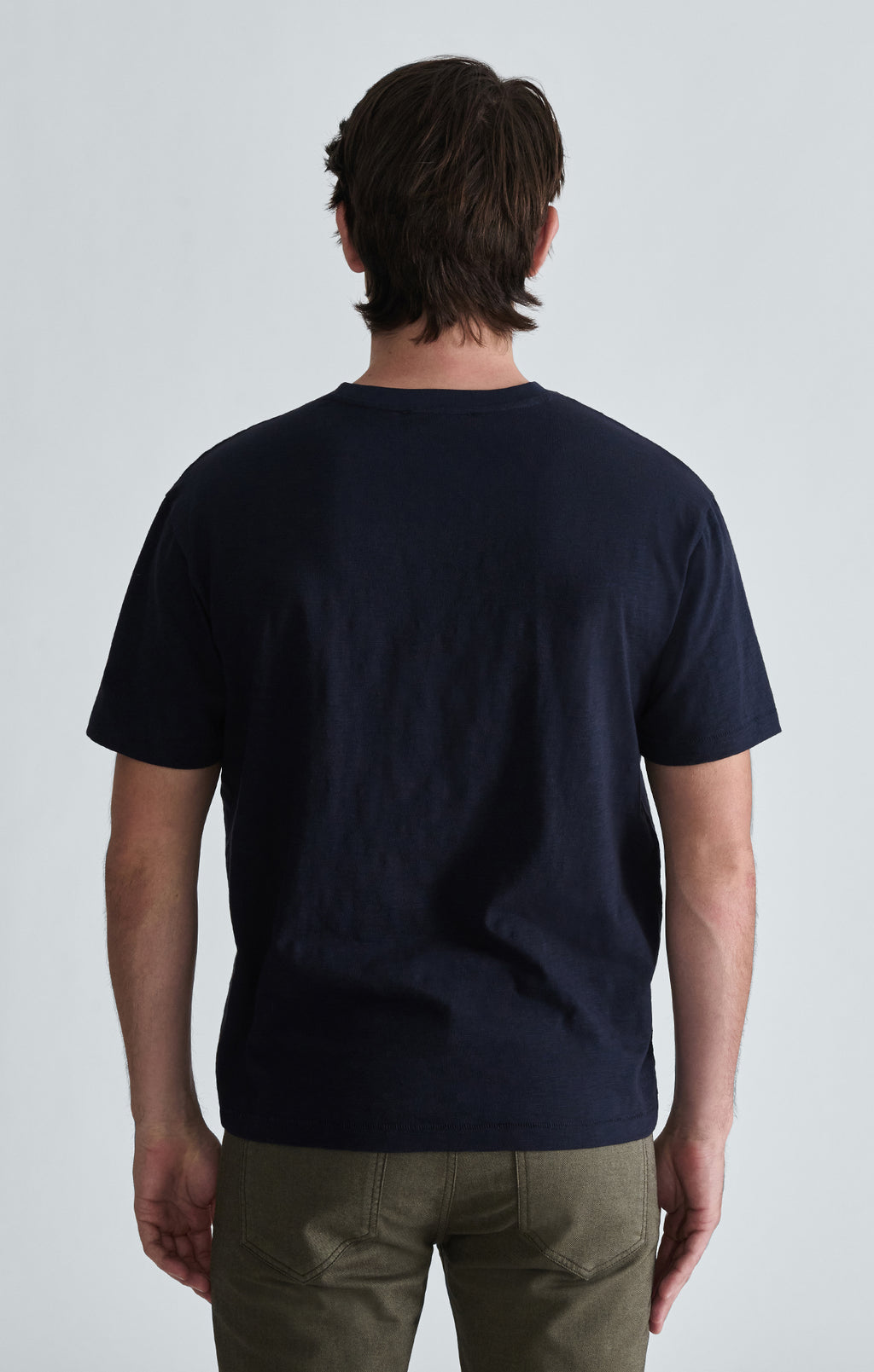 SLUB CREW NECK T-SHIRT IN TOTAL ECLIPSE - Mavi Jeans