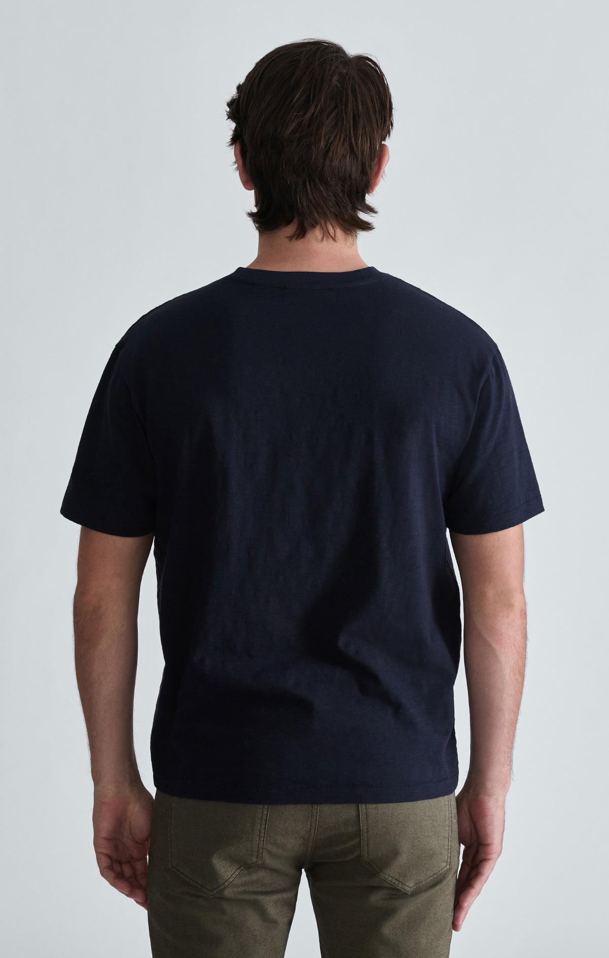 SLUB CREW NECK T-SHIRT IN TOTAL ECLIPSE - Mavi Jeans