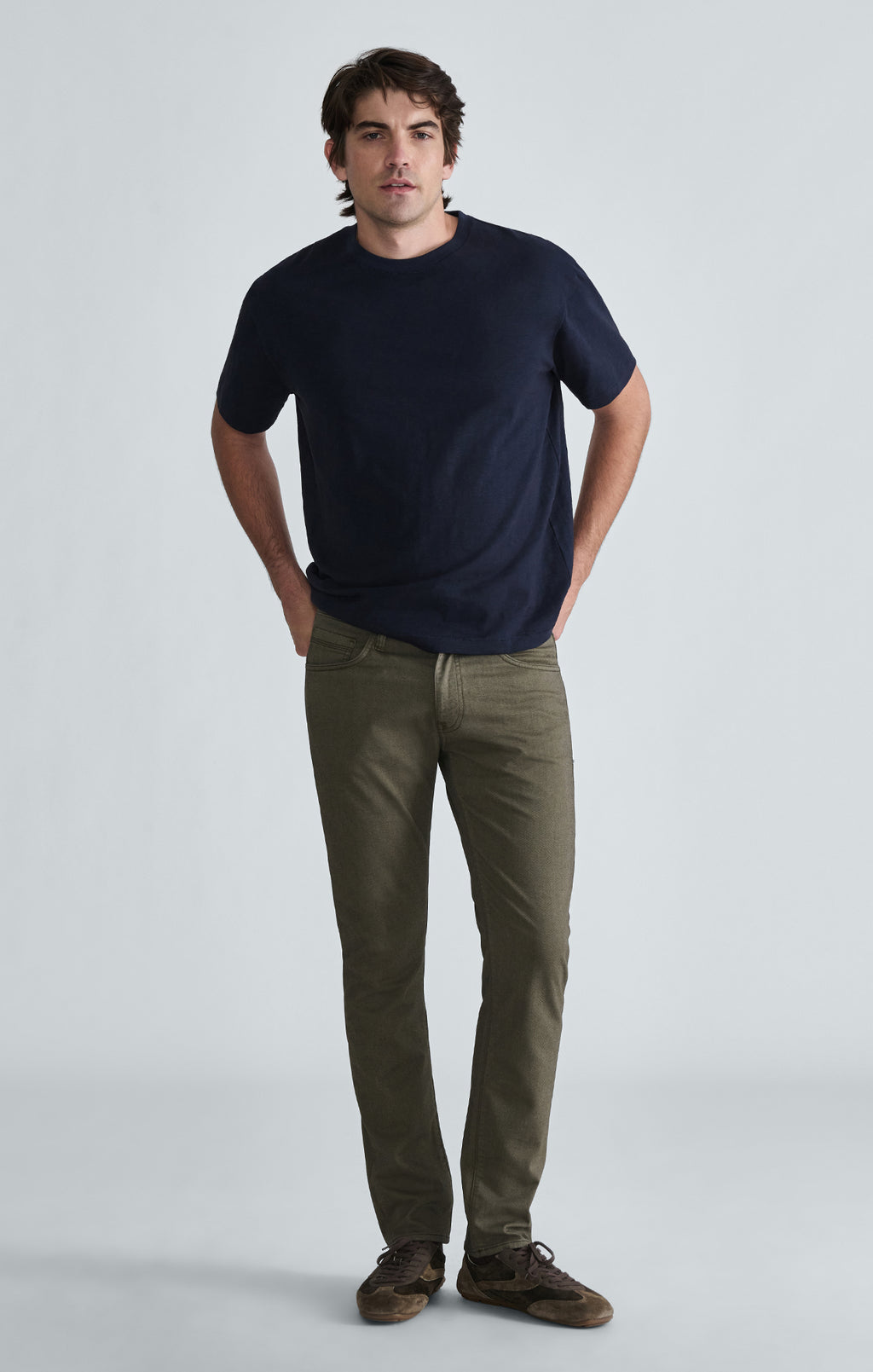 SLUB CREW NECK T-SHIRT IN TOTAL ECLIPSE - Mavi Jeans