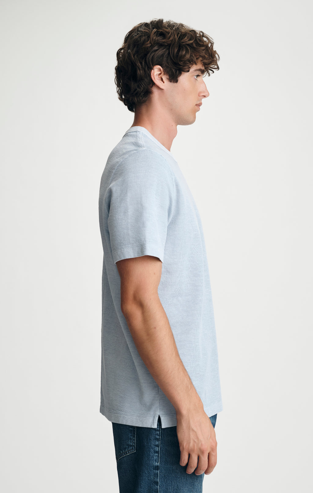 HERITAGE CREW NECK T-SHIRT IN CELESTIAL BLUE - Mavi Jeans