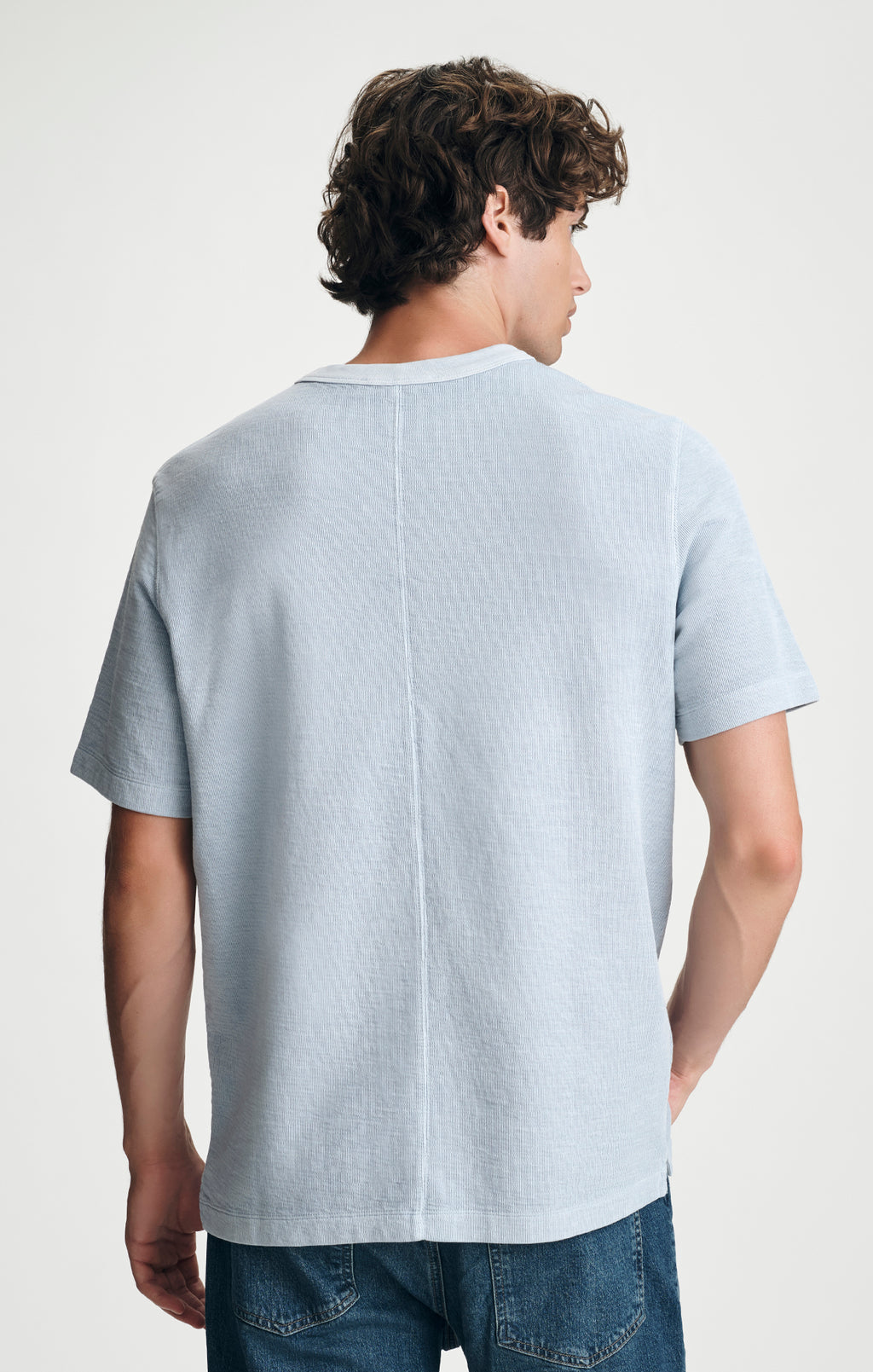 HERITAGE CREW NECK T-SHIRT IN CELESTIAL BLUE - Mavi Jeans
