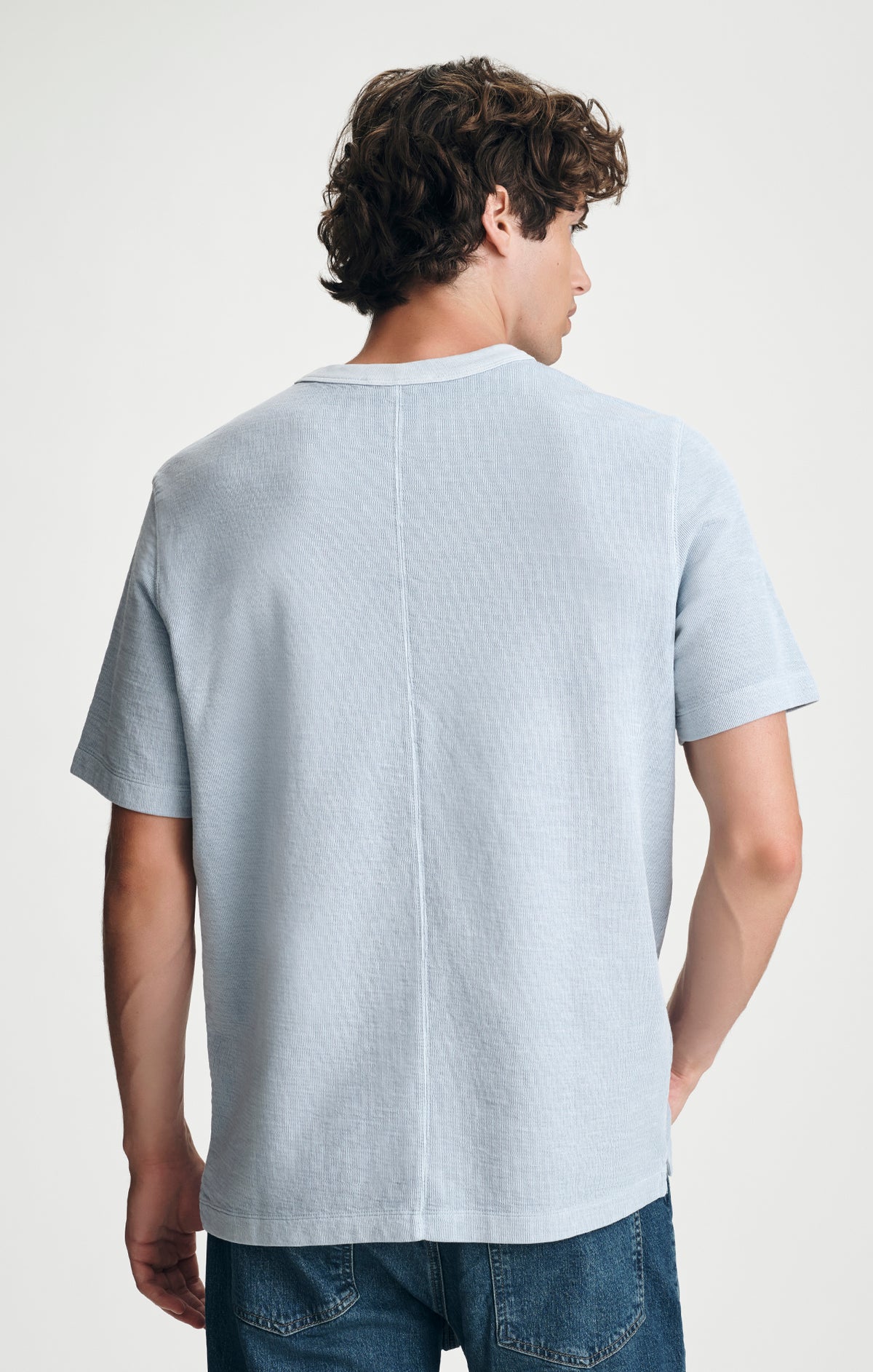 HERITAGE CREW NECK T-SHIRT IN CELESTIAL BLUE - Mavi Jeans
