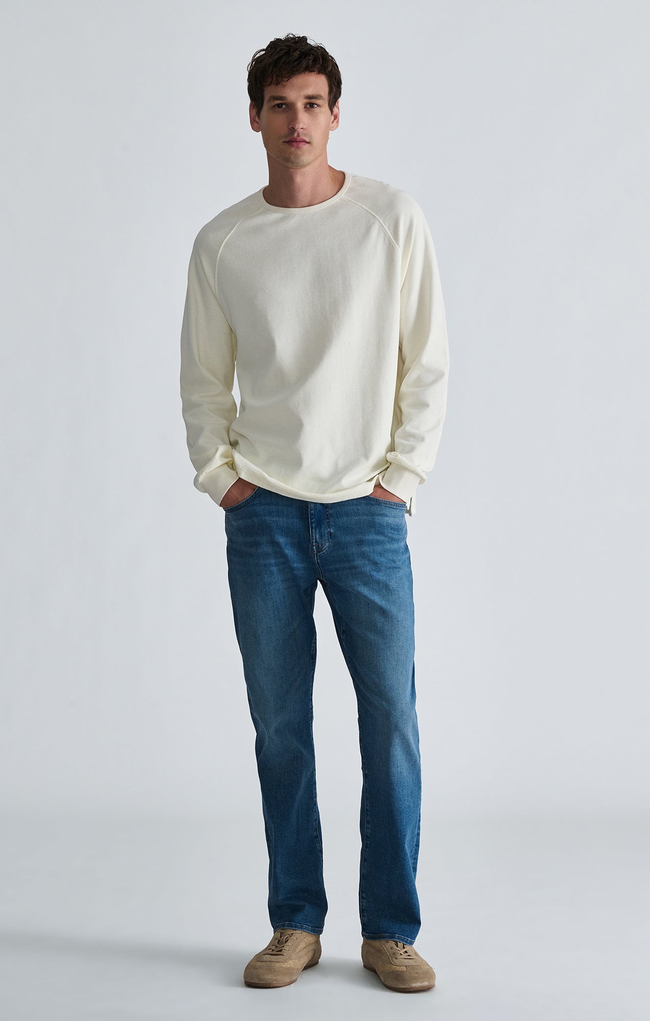 Mavi Men's Long Sleeve Raglan Tee in Egret – Mavi Jeans