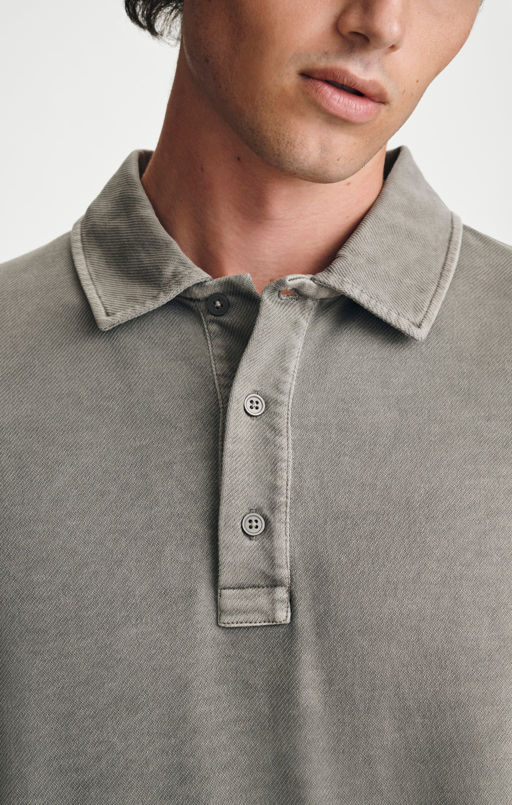 LONG SLEEVE POLO T-SHIRT IN BUNGEE CORD - Mavi Jeans