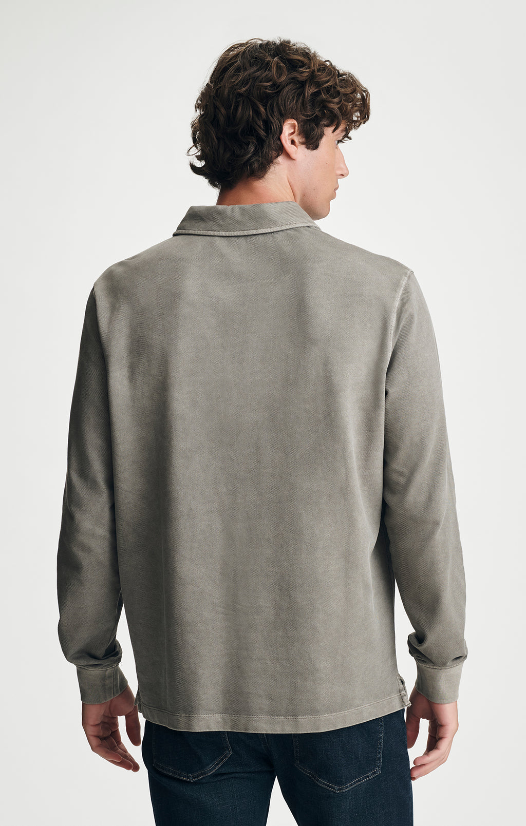 LONG SLEEVE POLO T-SHIRT IN BUNGEE CORD - Mavi Jeans