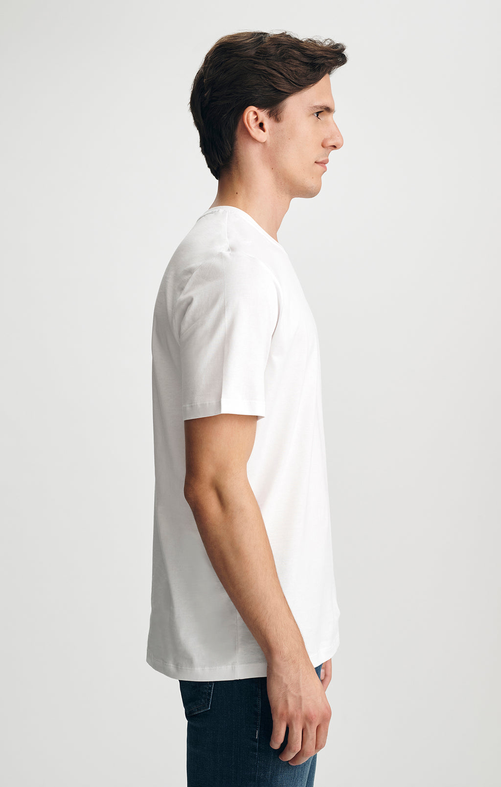 PIMA CREW NECK T-SHIRT IN WHITE