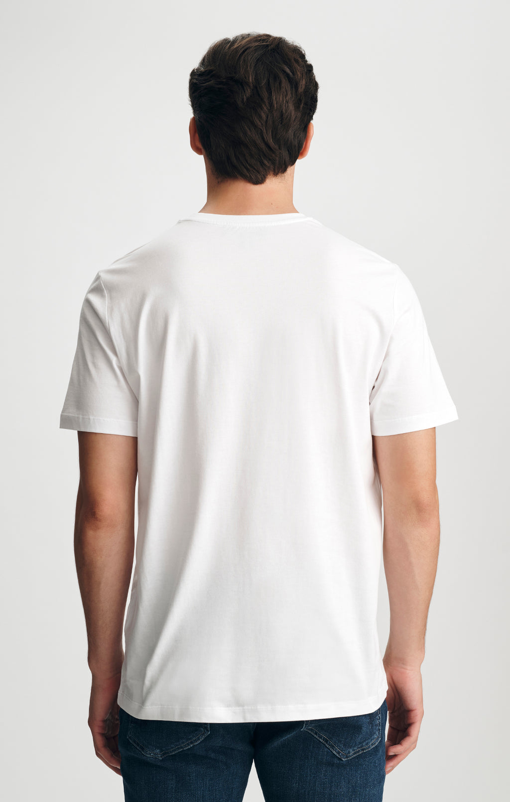 PIMA CREW NECK T-SHIRT IN WHITE
