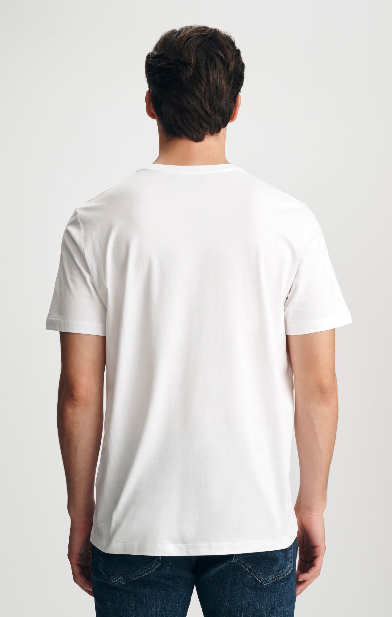 PIMA CREW NECK T-SHIRT IN WHITE