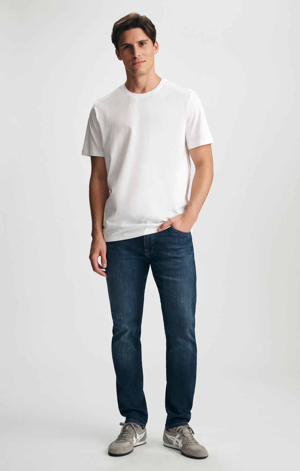 PIMA CREW NECK T-SHIRT IN WHITE