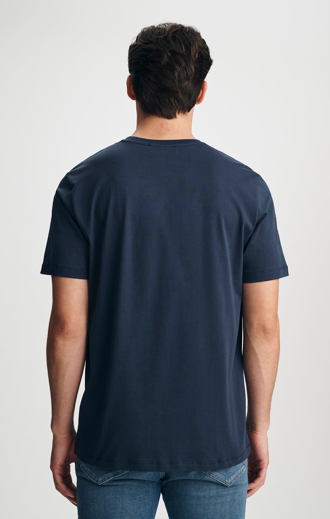 PIMA CREW NECK T-SHIRT IN TOTAL ECLIPSE - Mavi Jeans