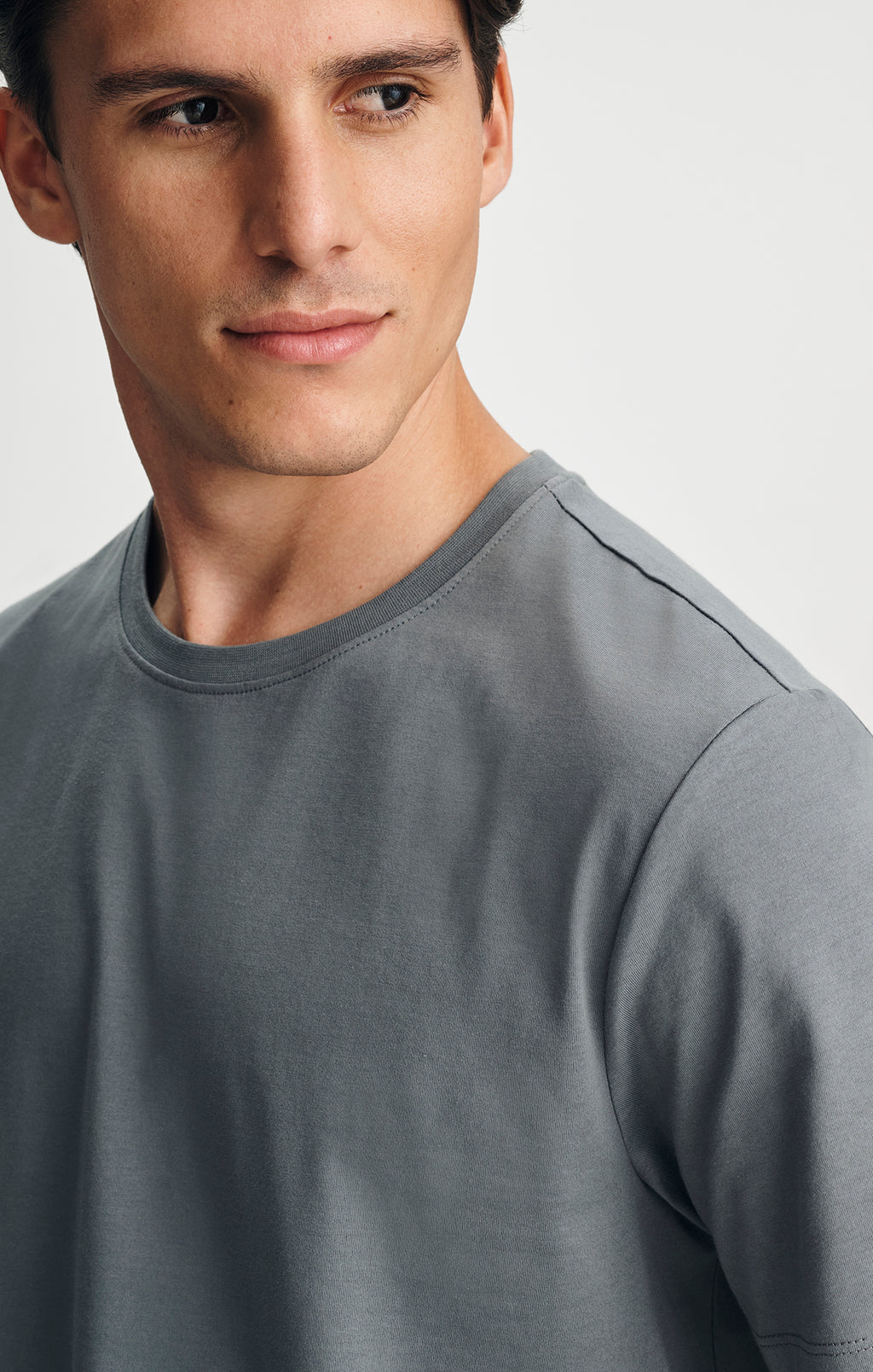 PIMA CREW NECK T-SHIRT IN STORMY WEATHER
