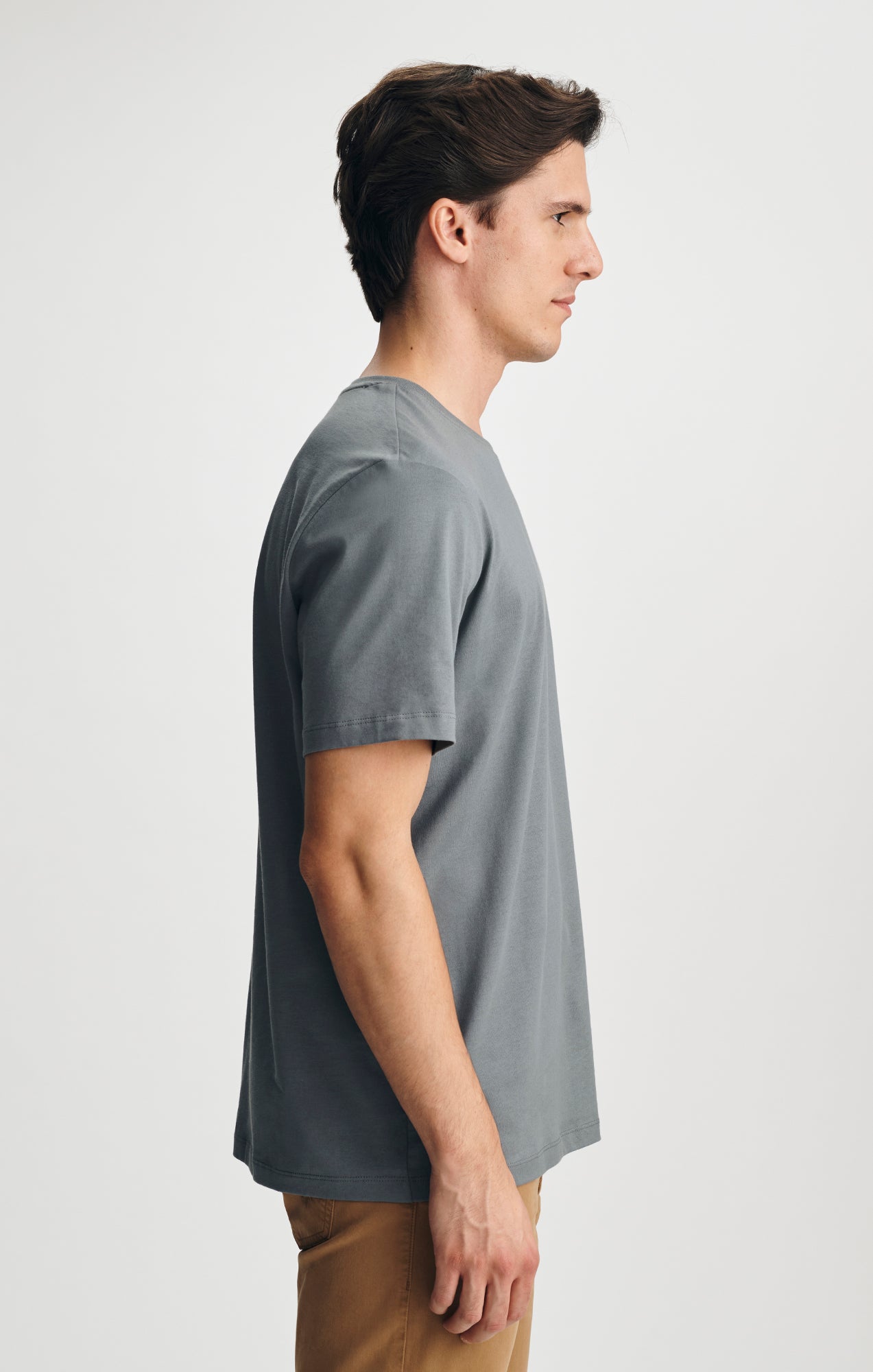 PIMA CREW NECK T-SHIRT IN STORMY WEATHER