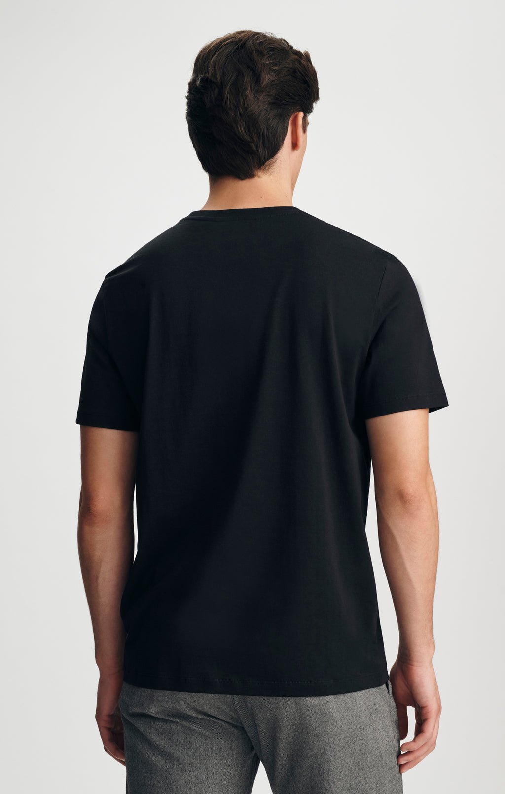 PIMA CREW NECK T-SHIRT IN BLACK