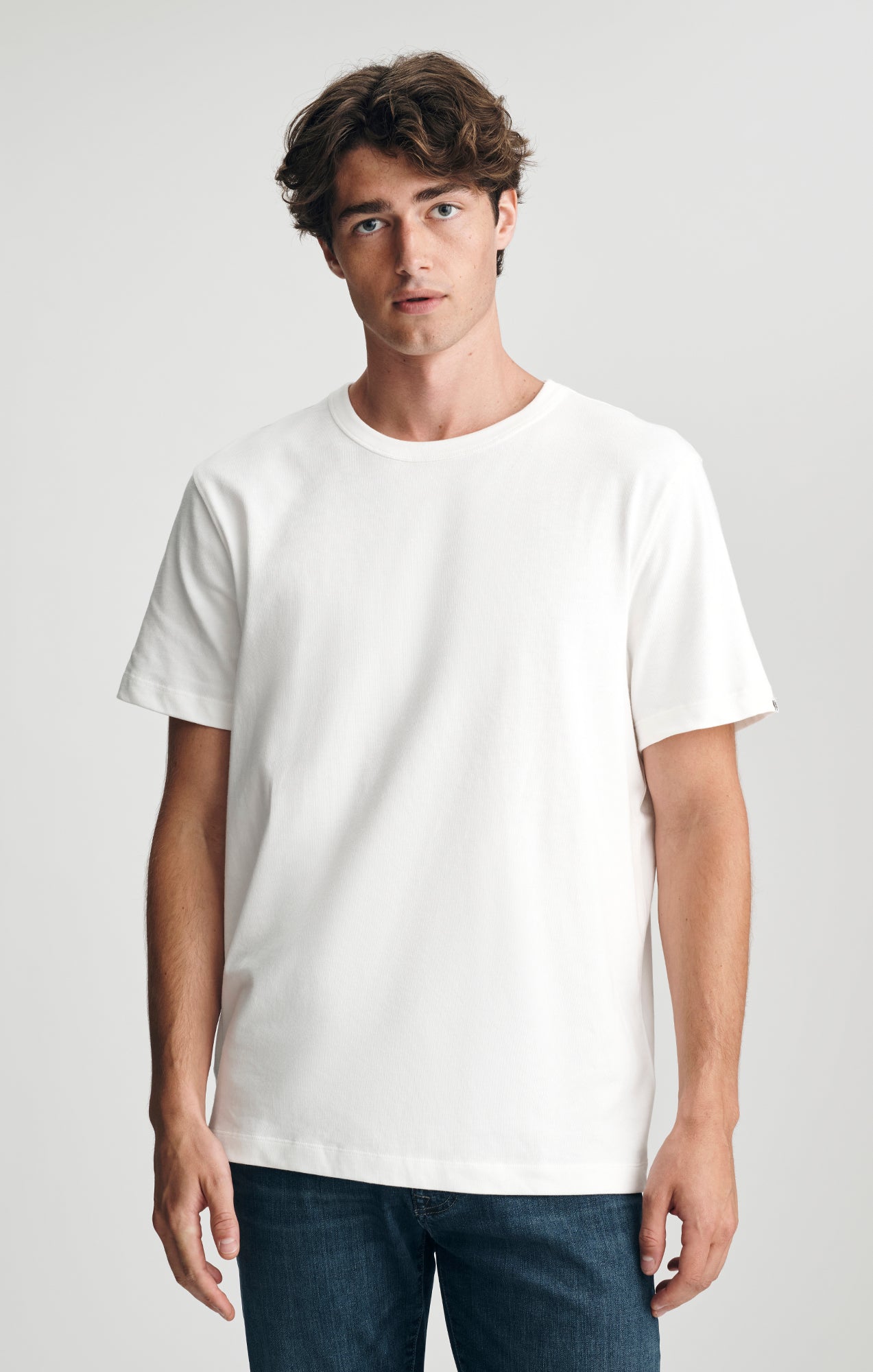 CREW NECK T-SHIRT IN ANTIQUE WHITE - Mavi Jeans