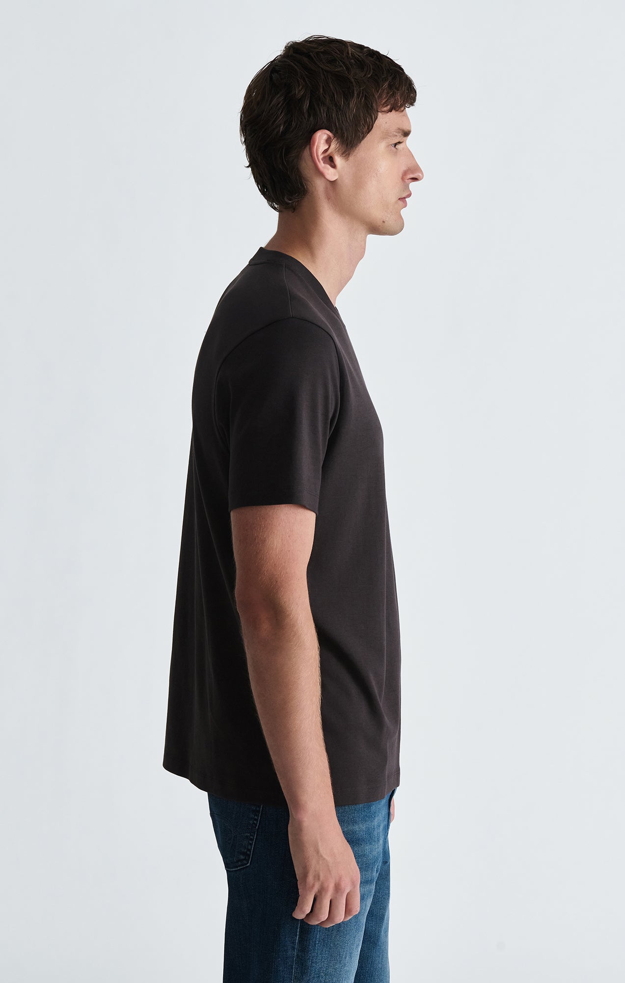 INTERLOCK CREW NECK T-SHIRT IN AFTER DARK - Mavi Jeans