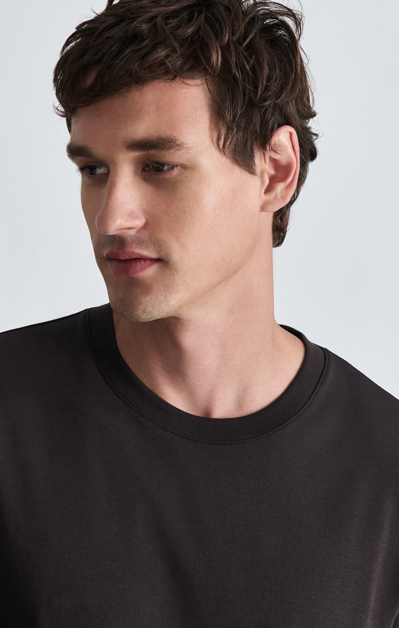 INTERLOCK CREW NECK T-SHIRT IN AFTER DARK - Mavi Jeans