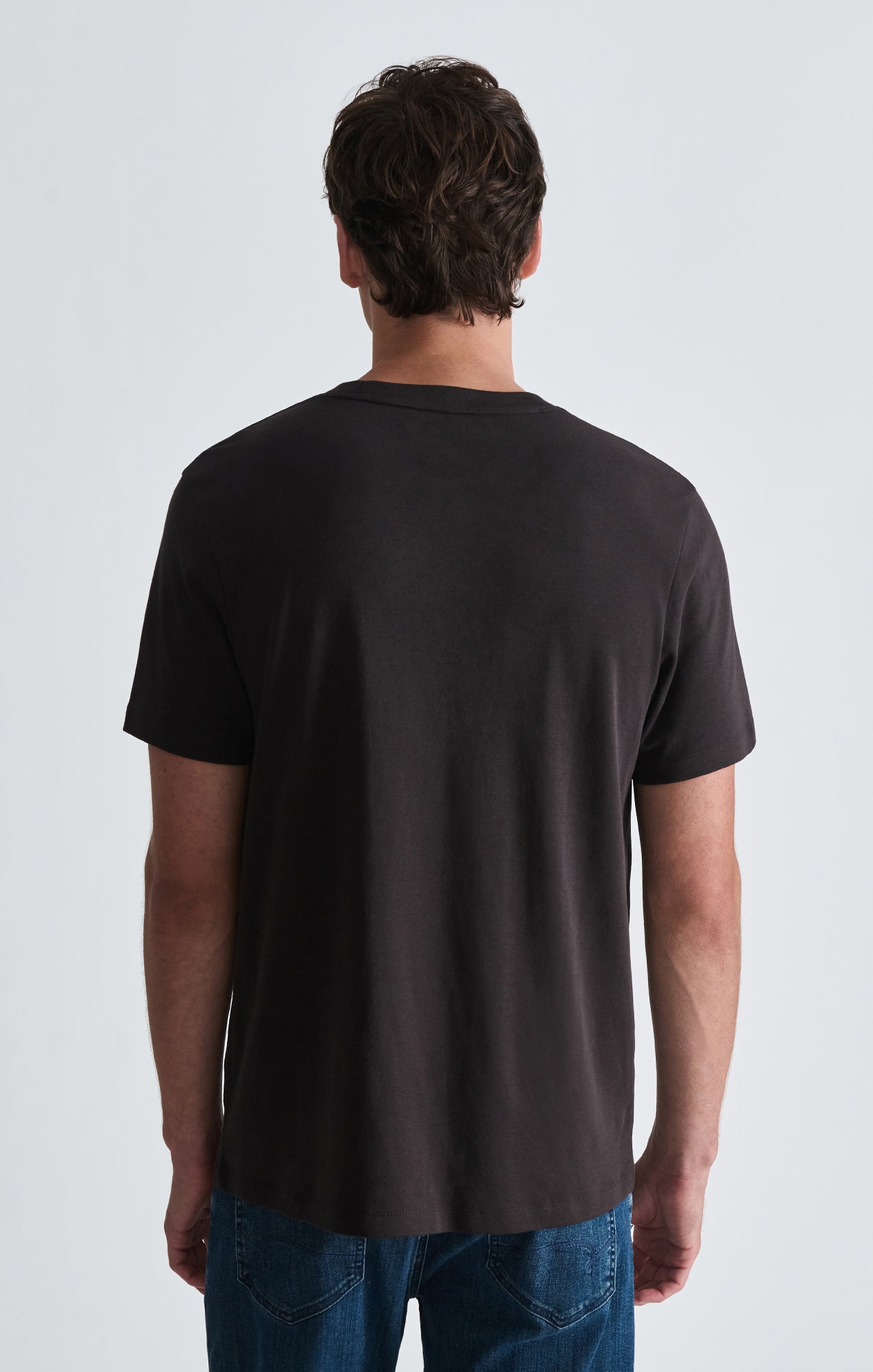 INTERLOCK CREW NECK T-SHIRT IN AFTER DARK - Mavi Jeans
