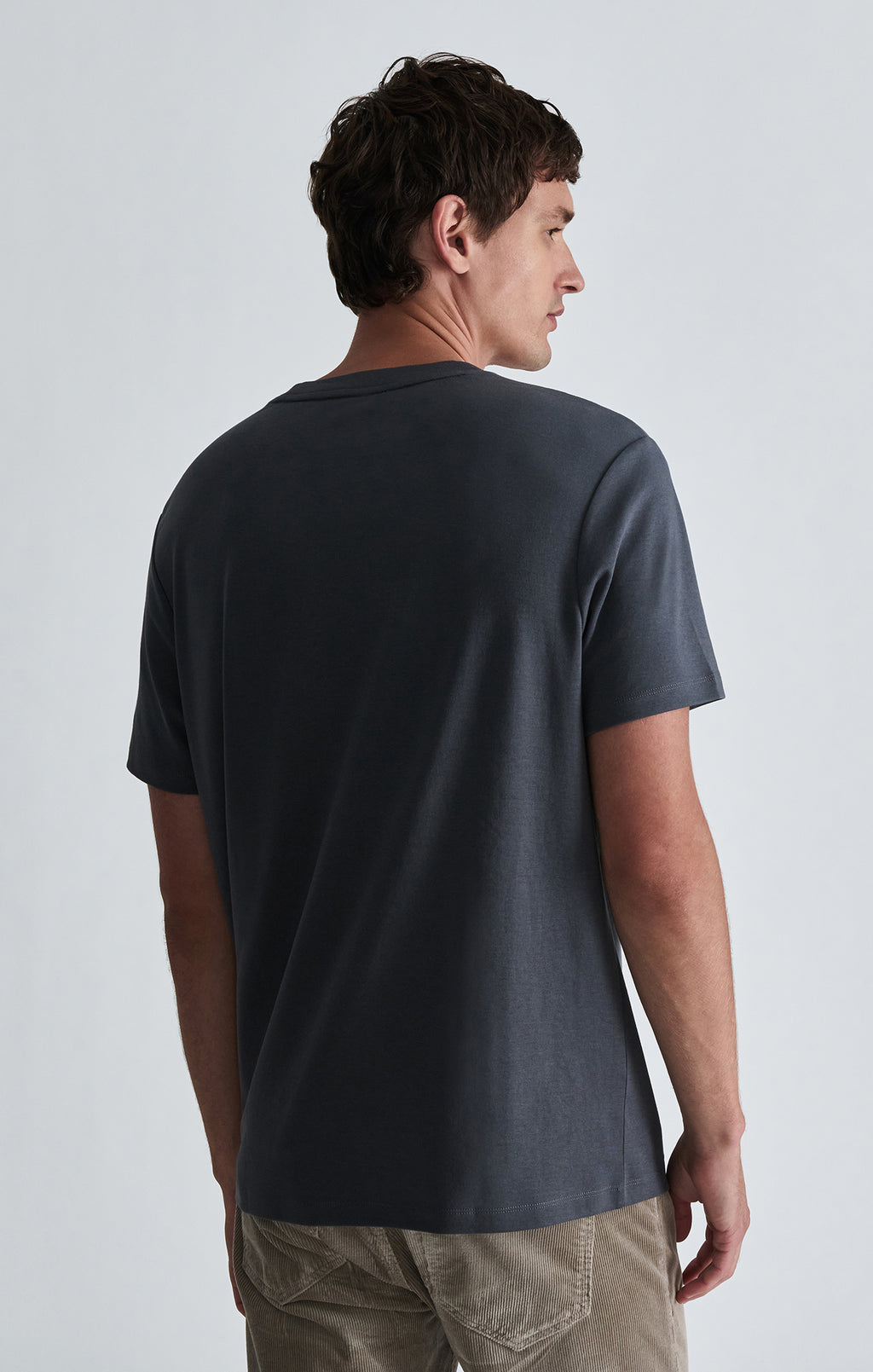 INTERLOCK CREW NECK T-SHIRT IN IRON GATE - Mavi Jeans