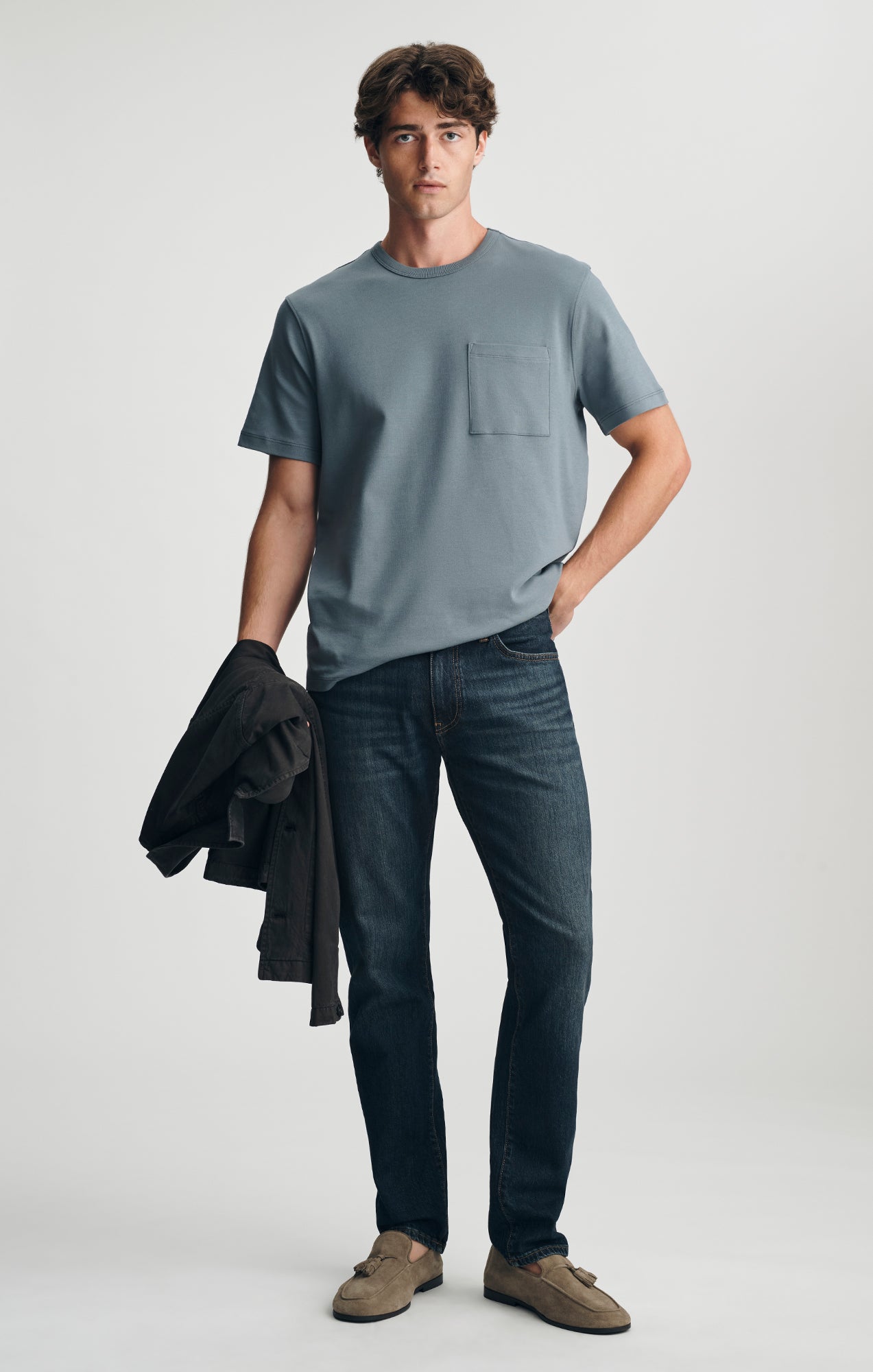 POCKET CREW NECK T-SHIRT IN STORMY WEATHER