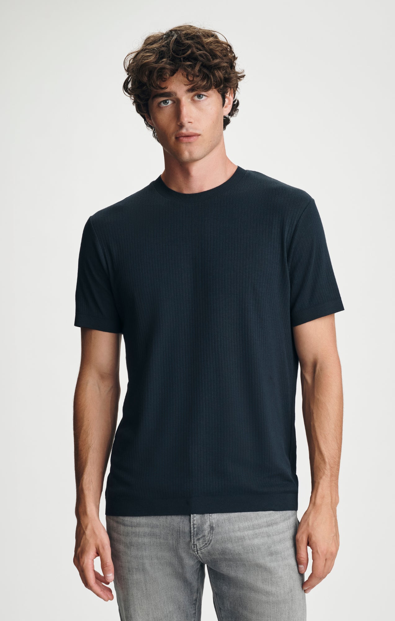 CREW NECK T-SHIRT IN DARK NAVY - Mavi Jeans
